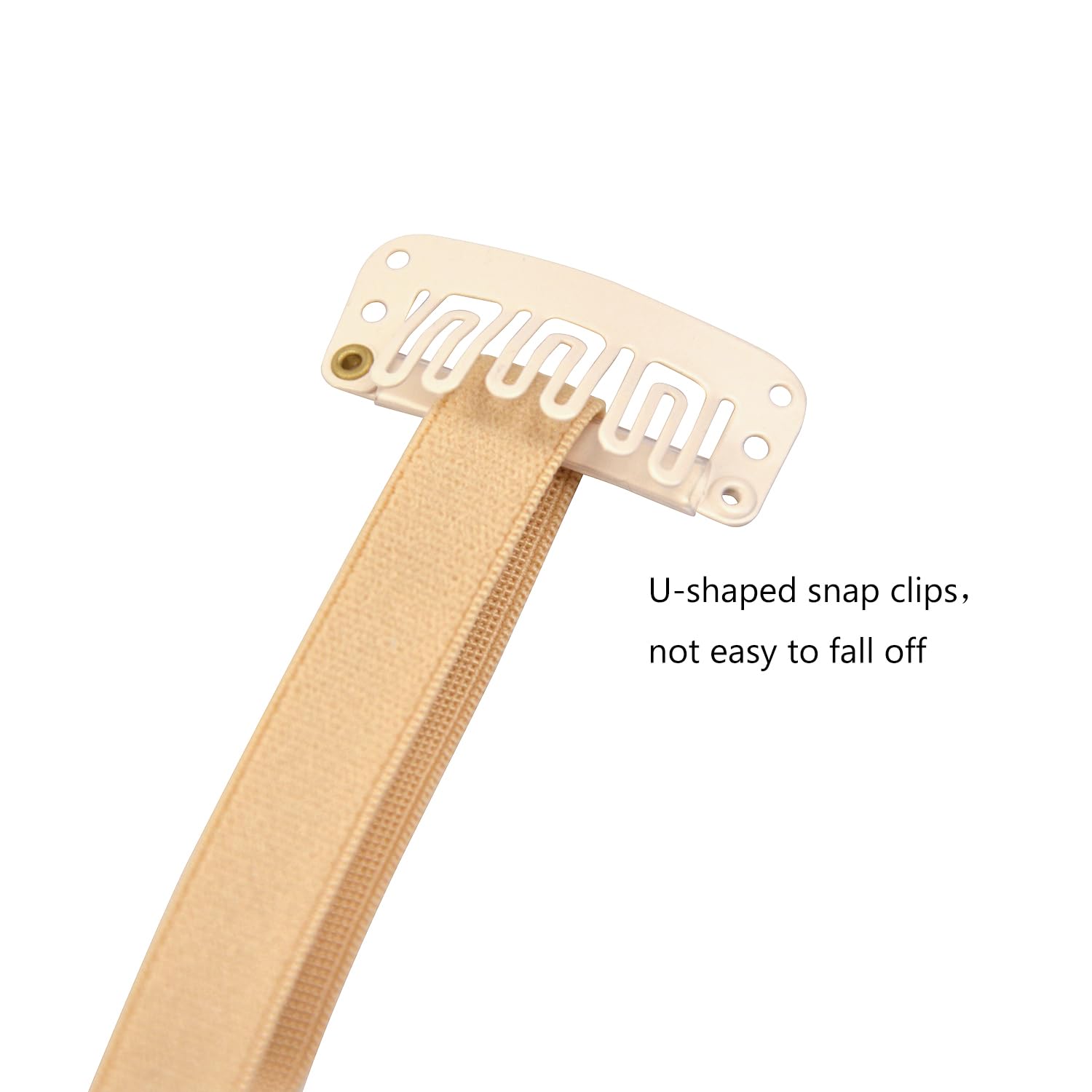 BANDAS FACIALES YTBYT CON CLIPS 24CM RUBIAS 4 UNIDADES - 4