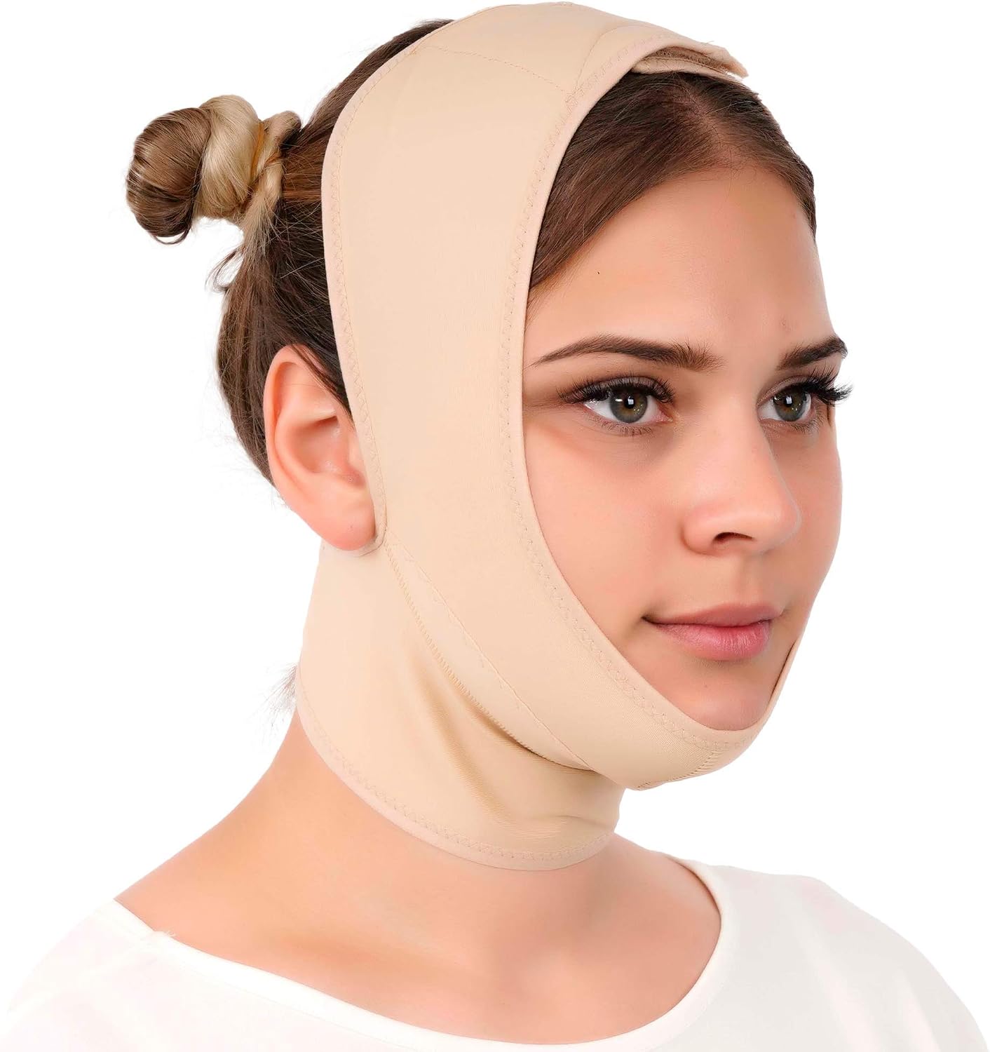 FAJA DE COMPRESIÓN PARA CUELLO Y MENTÓN IKIDO POST CIRUGÍA PARA MUJER - 1