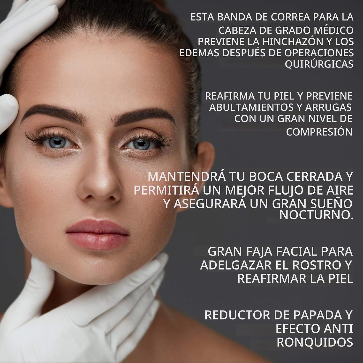 FAJA DE COMPRESIÓN PARA CUELLO Y MENTÓN IKIDO POST CIRUGÍA PARA MUJER - 5
