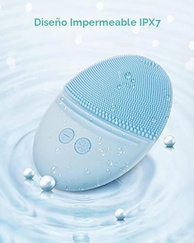 CEPILLO FACIAL DE SILICONA EZBASICS AZUL IPX7 WATERPROOF - 5