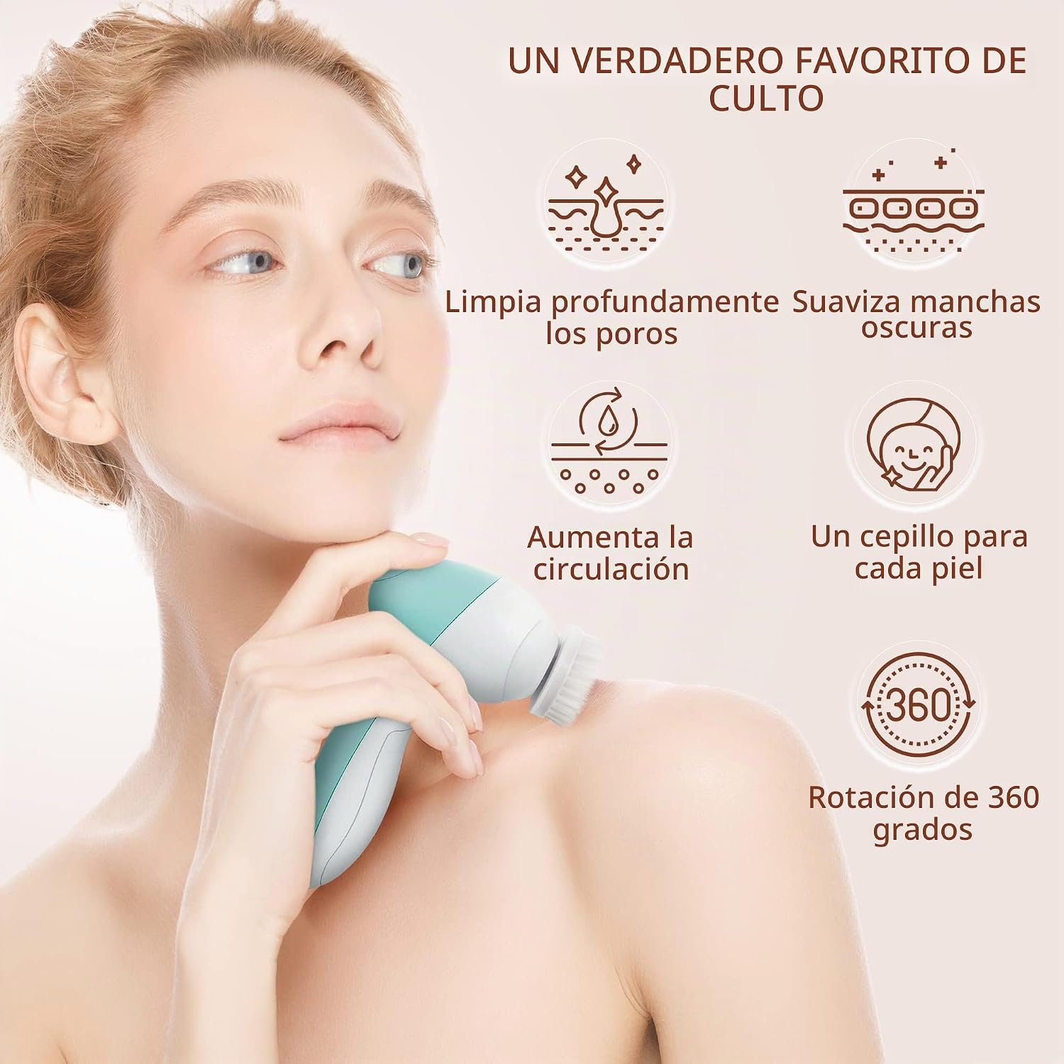 CEPILLO FACIAL ELÉCTRICO VISOFO 7 CABEZAS OPAL - 5