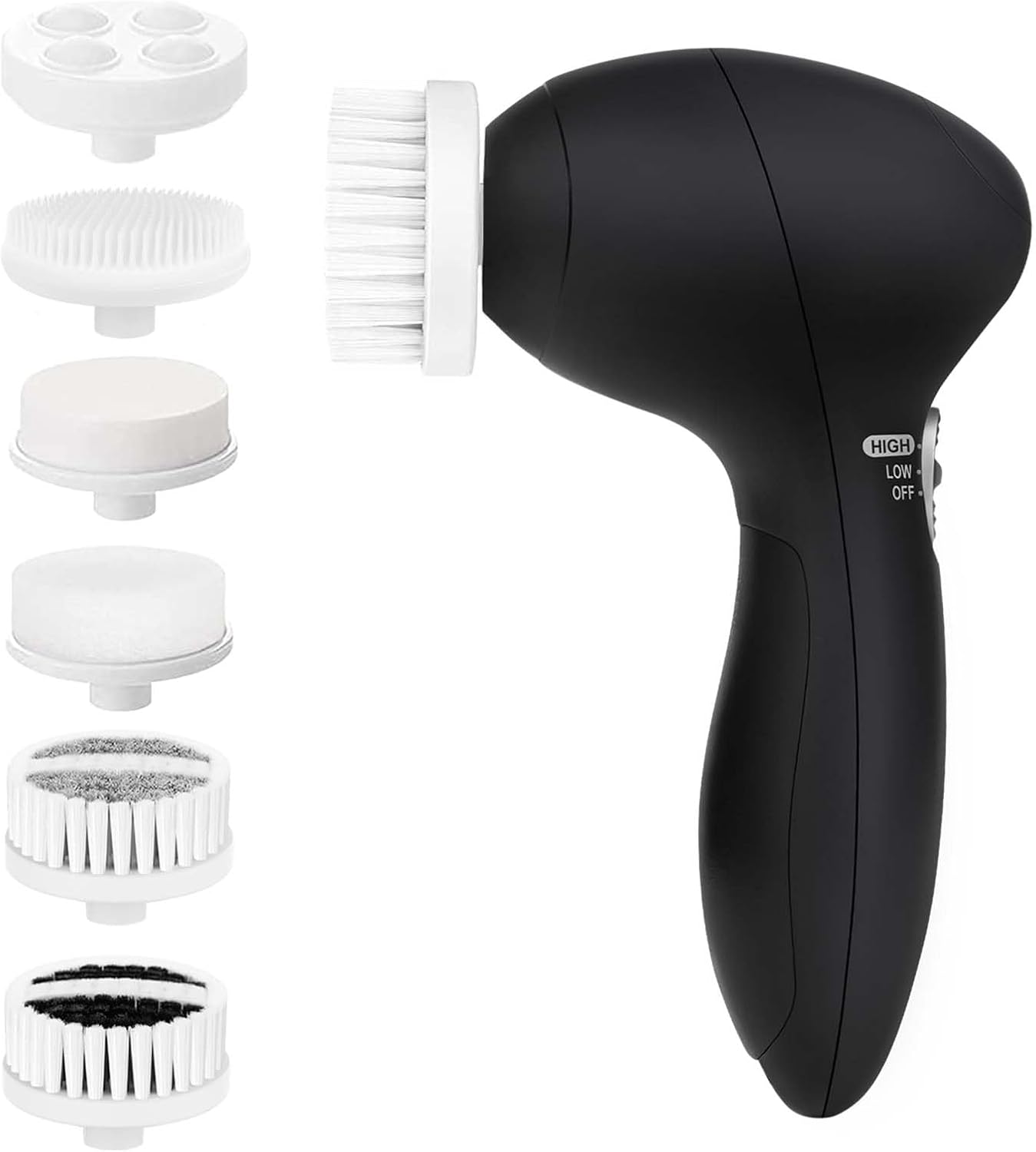 CEPILLO FACIAL ELÉCTRICO CLSEVXY CON 6 CABEZALES PARA LIMPIEZA PROFUNDA - 1