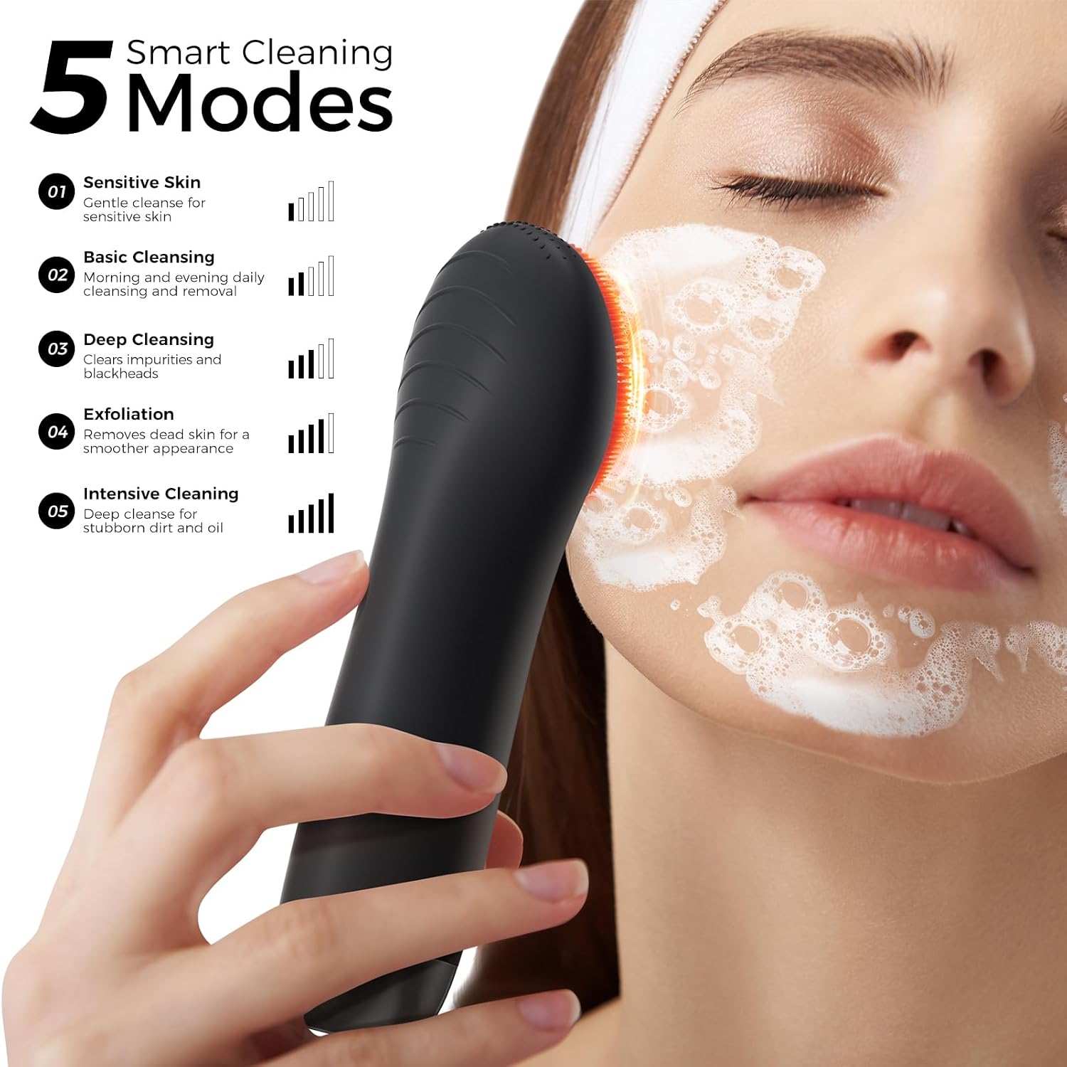 CEPILLO FACIAL ELÉCTRICO RECARGABLE CCIGEDY NEGRO - 5