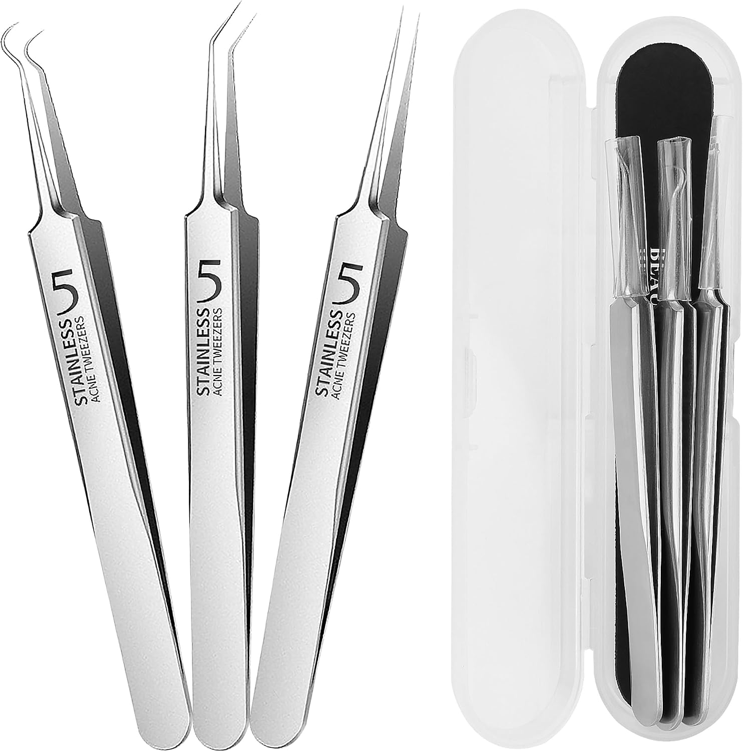 PINZAS PARA PUNTOS NEGROS WSYUB ACERO INOXIDABLE ALTA DUREZA - 1