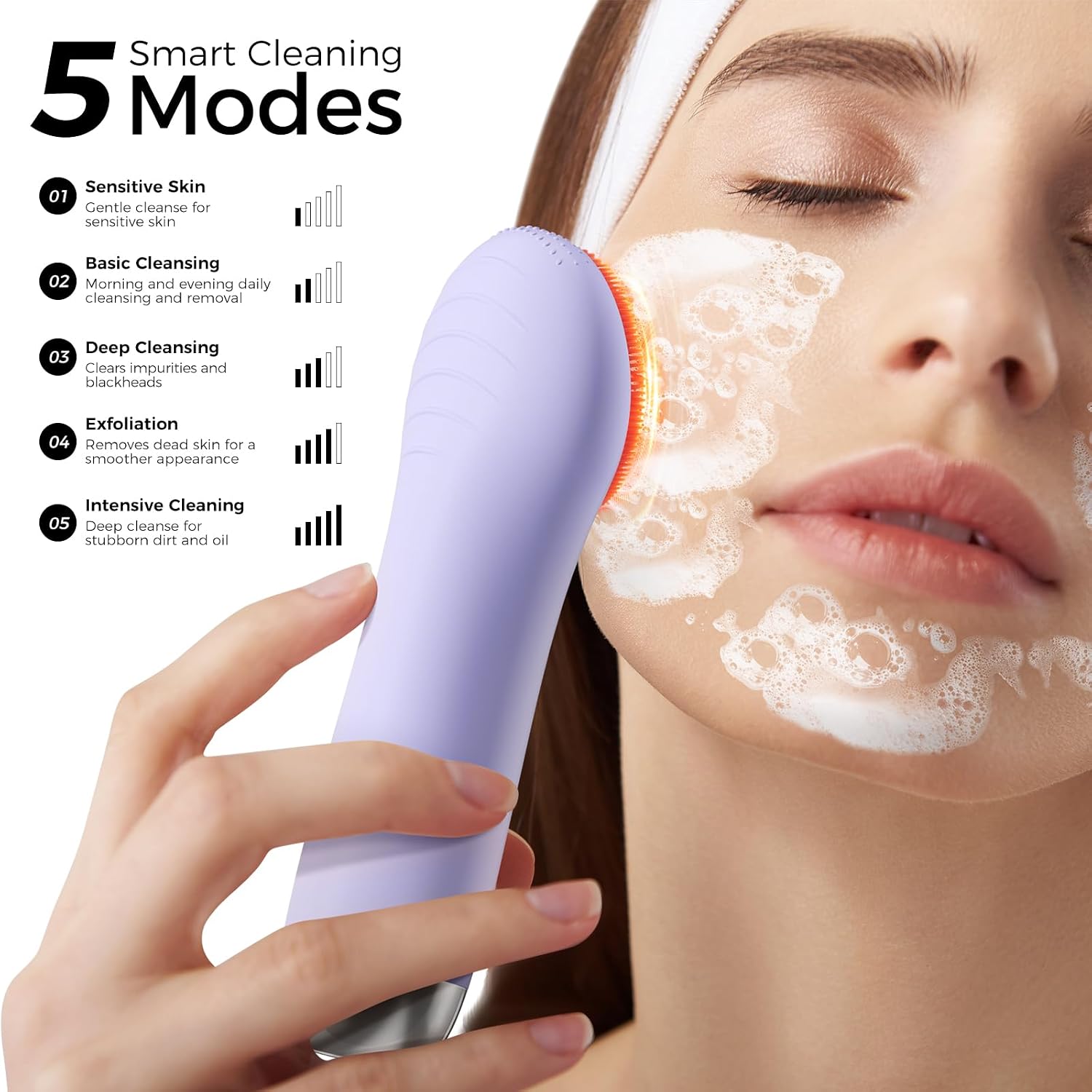 CEPILLO FACIAL RECARGABLE CCIGEDY MORADO - 5