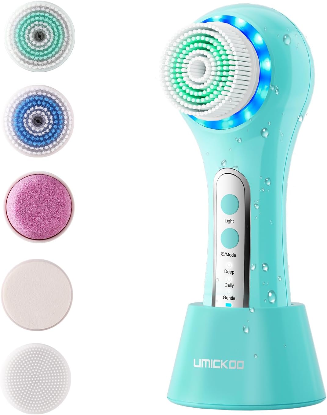 CEPILLO FACIAL ELÉCTRICO UMICKOO 5 CABEZALES RECARGABLE IPX7 - 1