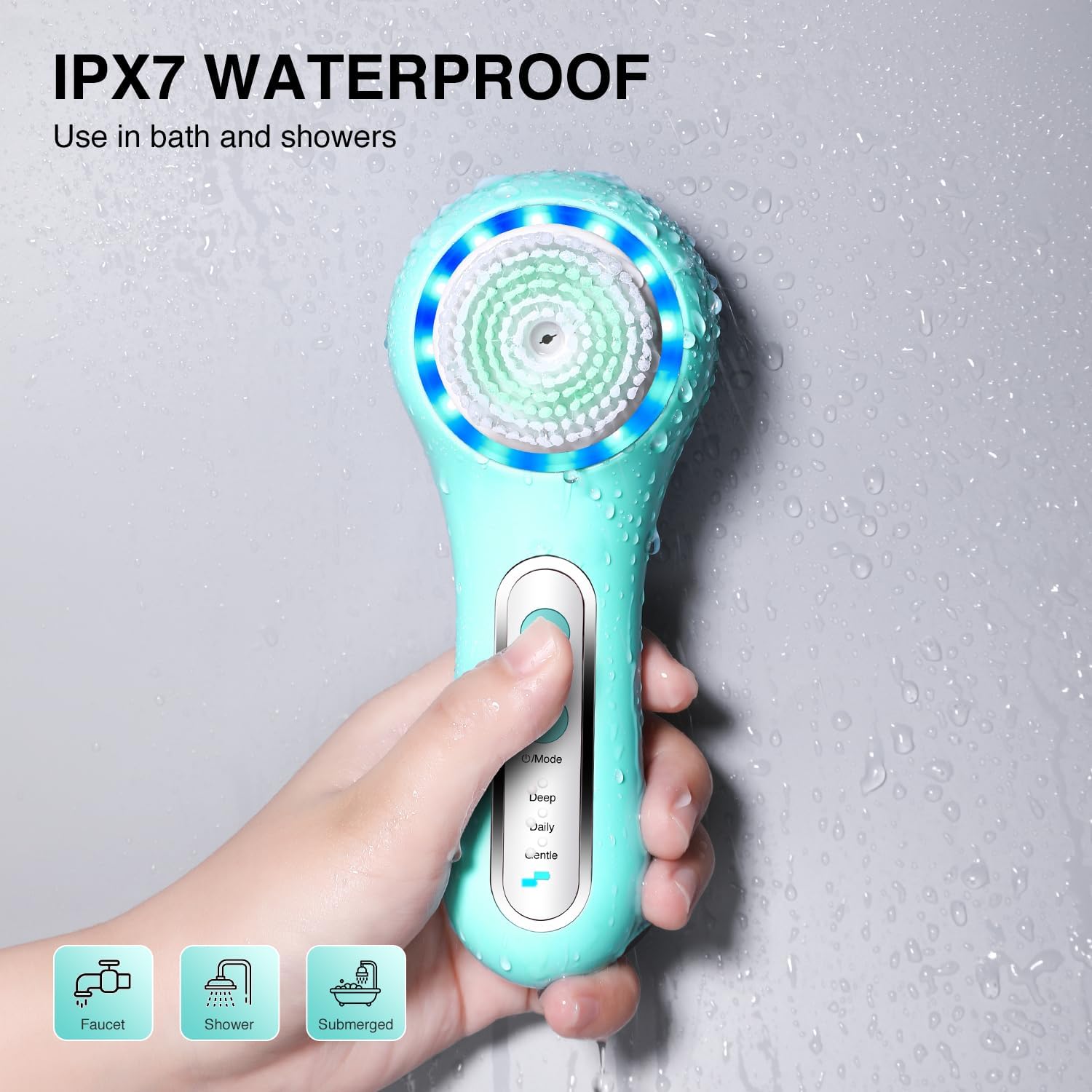 CEPILLO FACIAL ELÉCTRICO UMICKOO 5 CABEZALES RECARGABLE IPX7 - 2