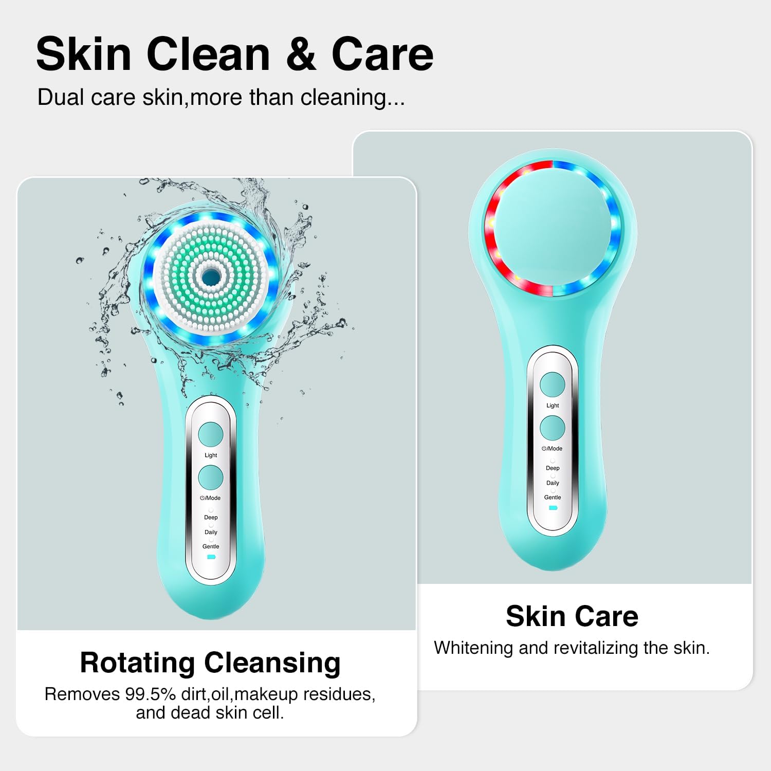 CEPILLO FACIAL ELÉCTRICO UMICKOO 5 CABEZALES RECARGABLE IPX7 - 3