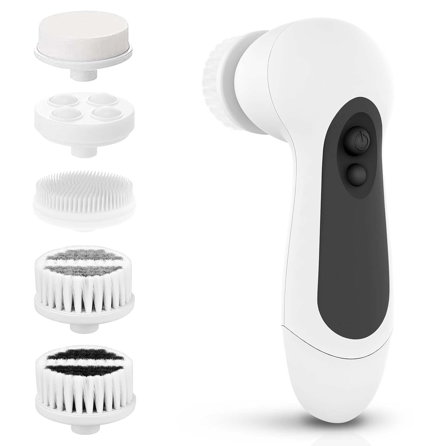 CEPILLO FACIAL ELÉCTRICO CLSEVXY CON 5 CABEZALES EXFOLIANTES WATERPROOF - 1