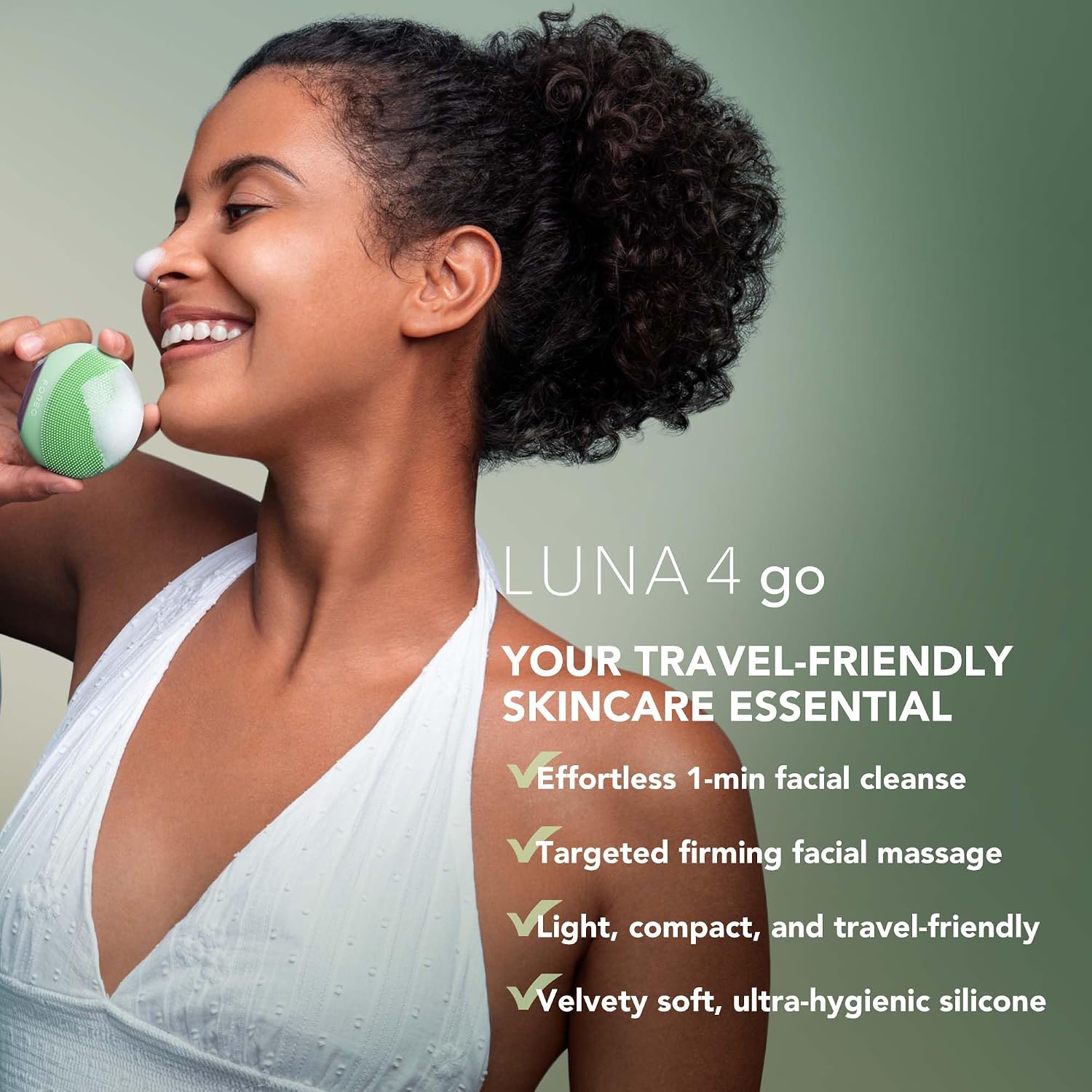 CEPILLO LIMPIADOR FACIAL FOREO LUNA 4 GO CON LIMPIADOR FACIAL MICRO-FOAM 2.0 - 3