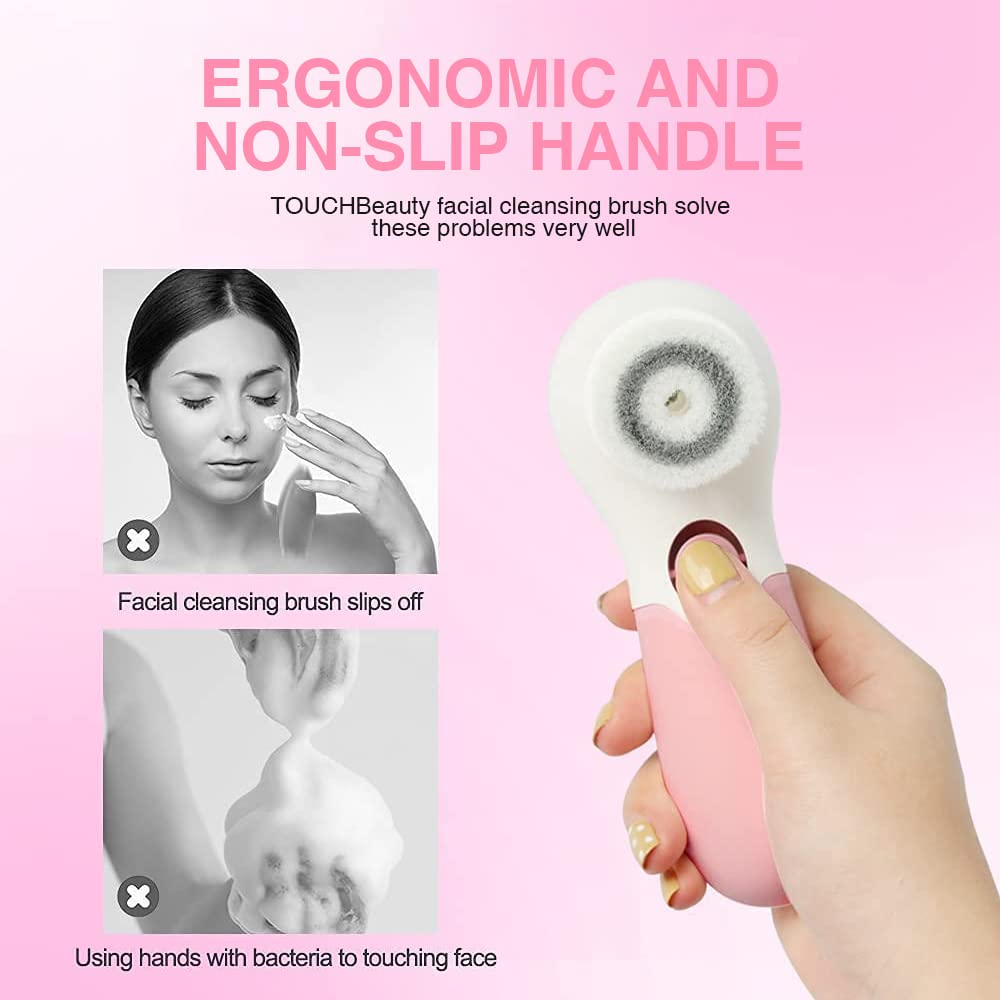 CEPILLO FACIAL ELÉCTRICO TOUCHBEAUTY SPIN CON 3 CABEZALES PARA LIMPIEZA PROFUNDA - 4