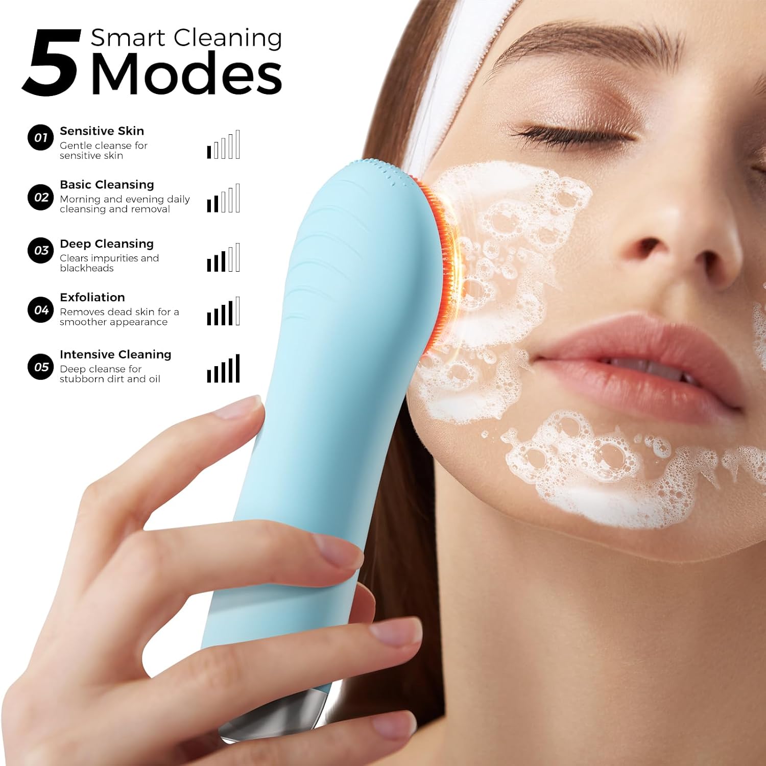 CEPILLO FACIAL ELÉCTRICO RECARGABLE CCIGEDY AZUL - 5