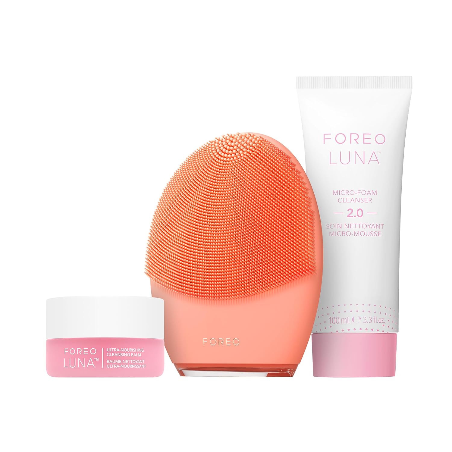 CEPILLO FACIAL FOREO LUNA 4 PARA PIEL BALANCEADA CON MICRO-FOAM CLEANSER 2.0 Y CLEANSING BALM - 1