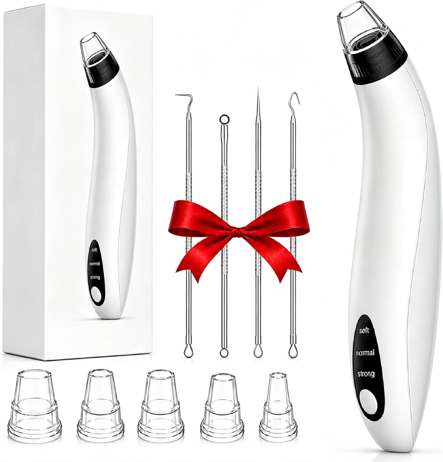 EXTRACTOR DE PUNTOS NEGROS AOOEOU ELÉCTRICO CON SUCCIÓN AJUSTABLE BLANCO - 1