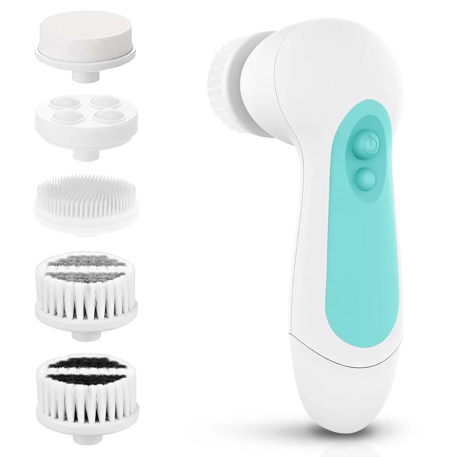 CEPILLO FACIAL ELÉCTRICO CLSEVXY CON 5 CABEZALES EXFOLIANTES WATERPROOF - 1