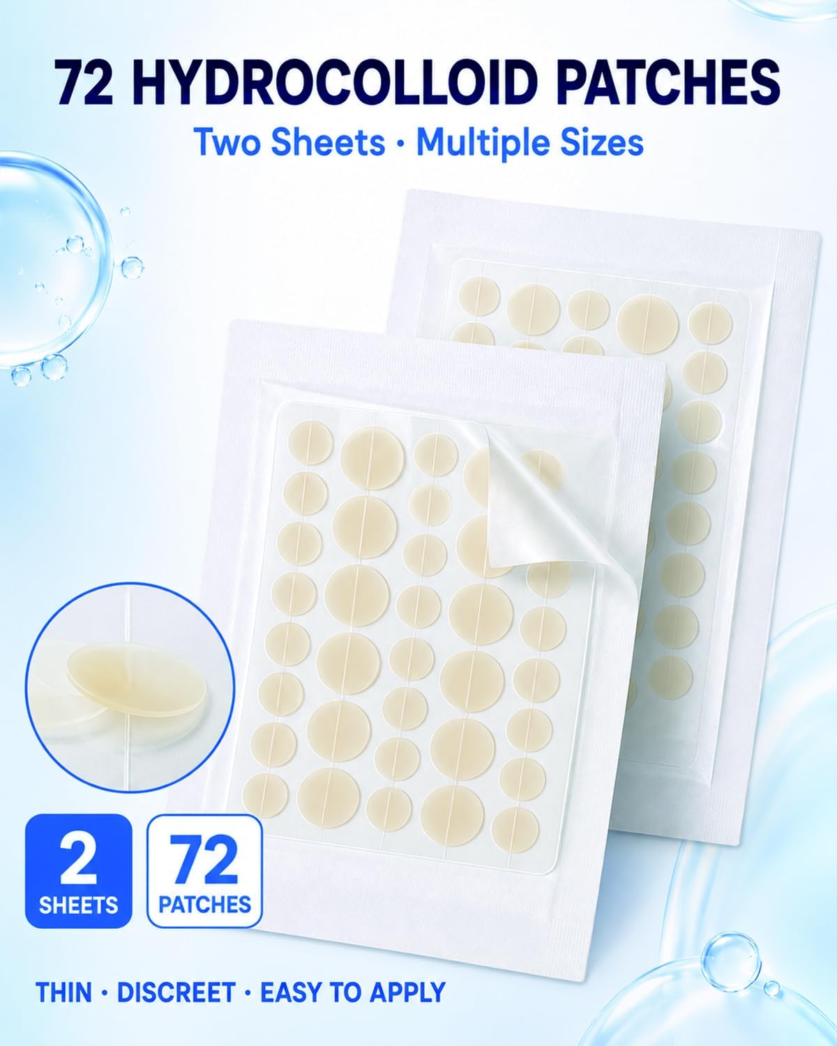 KIT DE CUIDADO FACIAL DTTIYXI CON 50 AGUJAS DESECHABLES Y 72 PARCHES HIDROCOLOIDES - 5