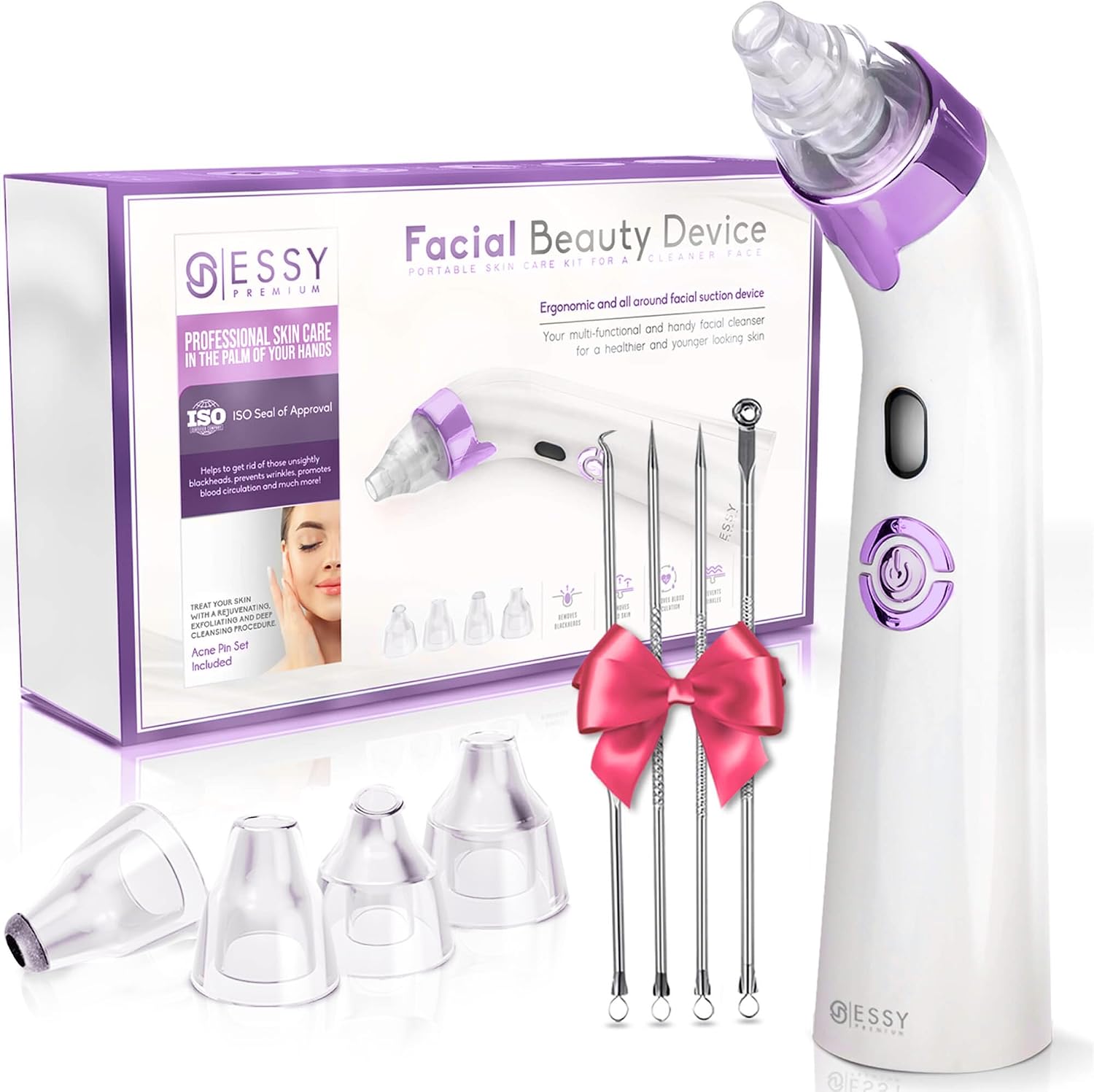 REMOVEDOR DE PUNTOS NEGROS ESSY MODELO BLACKHEAD REMOVER MORADO - 1