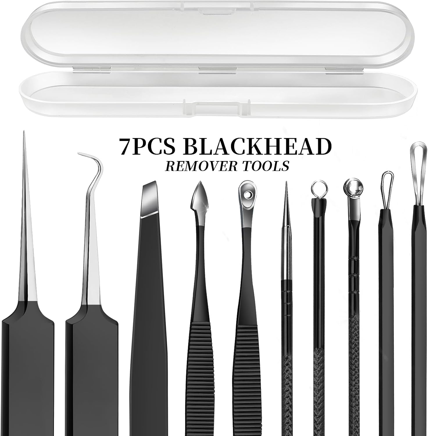 KIT DE HERRAMIENTAS PARA EXTRACCIÓN DE PUNTOS NEGROS TEENITOR 7 PIEZAS NEGRO - 2