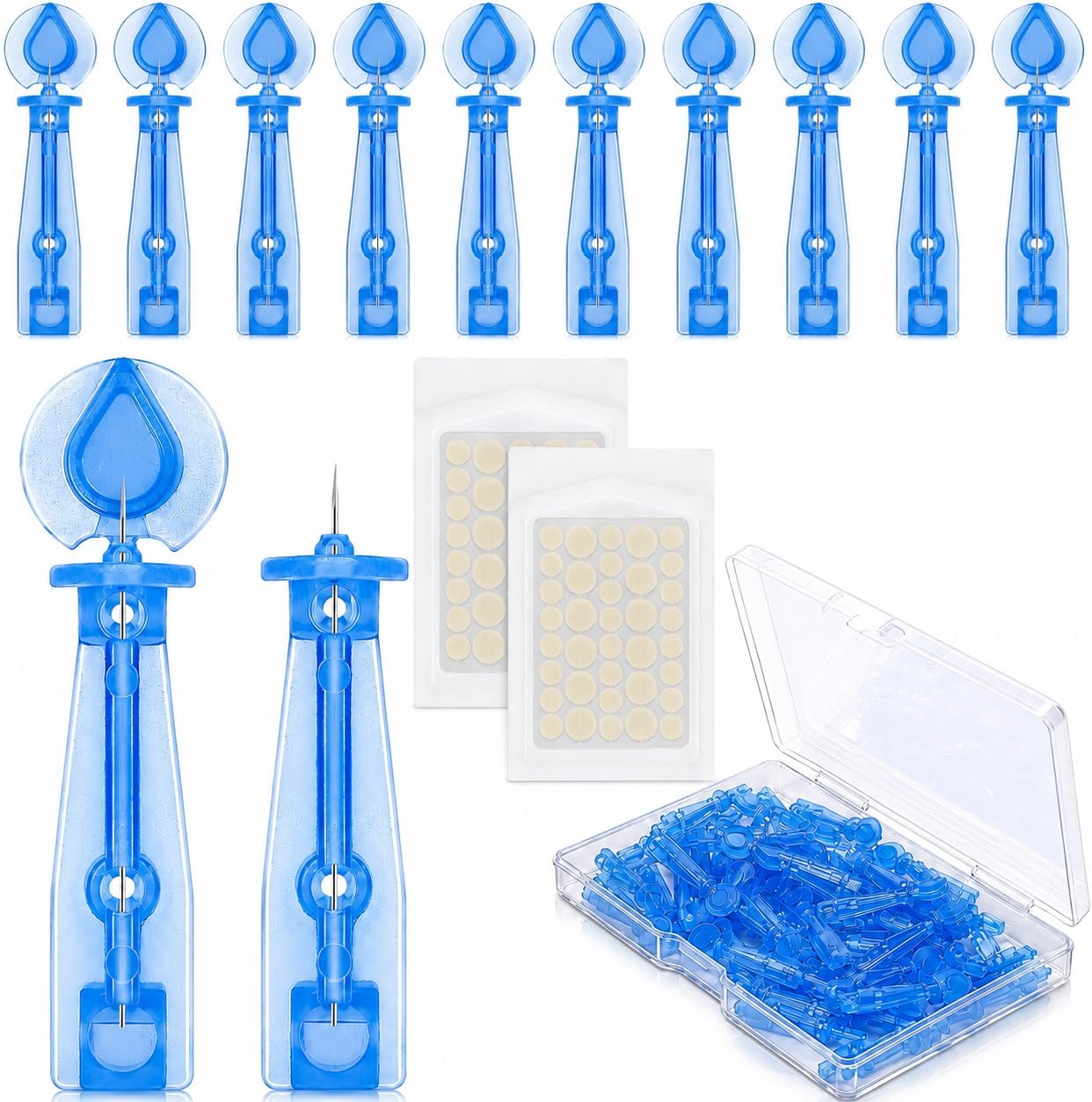 ACCESORIOS PARA TRATAMIENTO DE ACNÉ REFESTA 100 AGUJAS DESECHABLES Y 144 PARCHES HIDROCOLOIDES - 1