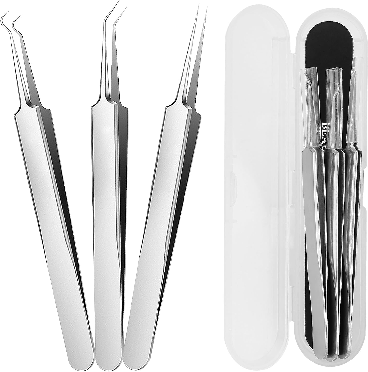 EXTRACTOR DE PUNTOS NEGROS WSYUB KIT 3 PIEZAS ACERO INOXIDABLE - 1