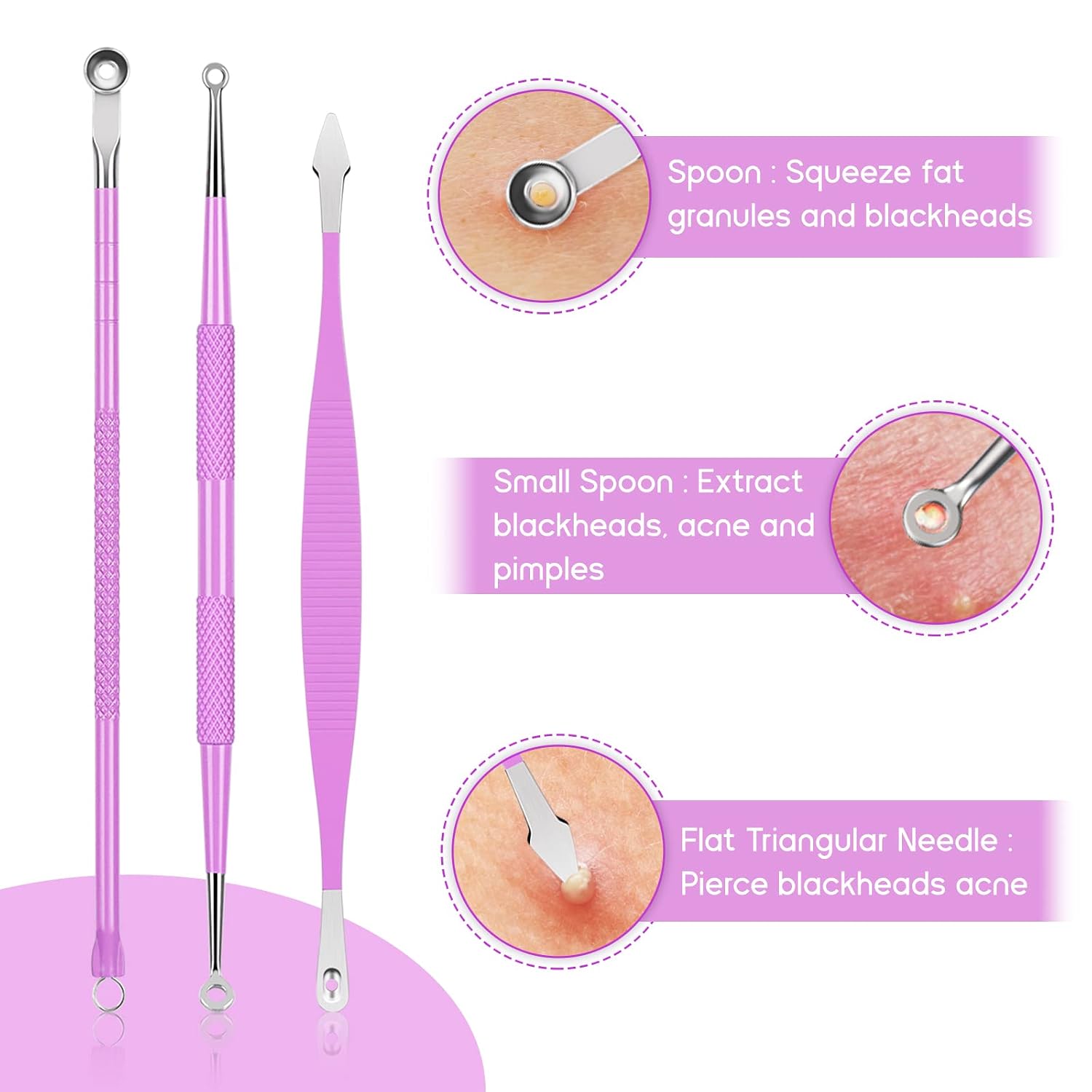 KIT DE HERRAMIENTAS PARA ELIMINAR PUNTOS NEGROS MORGLES 15 PIEZAS - 5