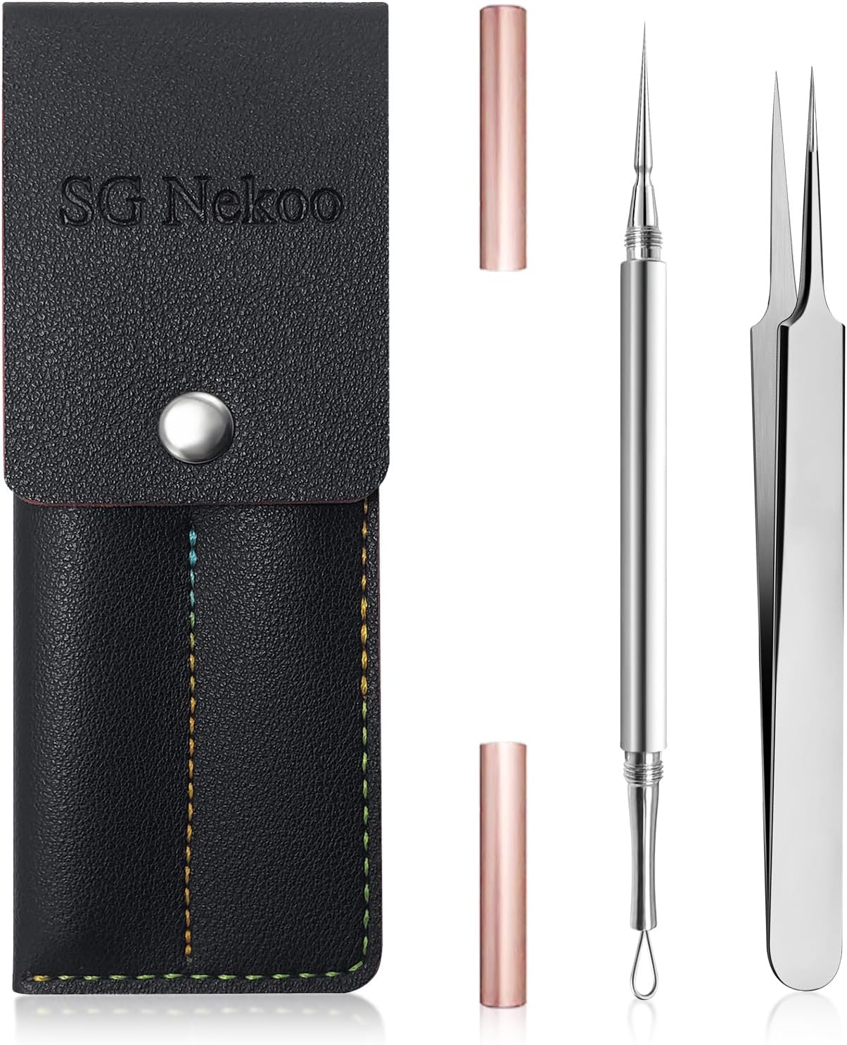 EXTRACTOR DE MILIA Y PUNTOS NEGROS SG NEKOO CON ESTUCHE ROSADO - 1