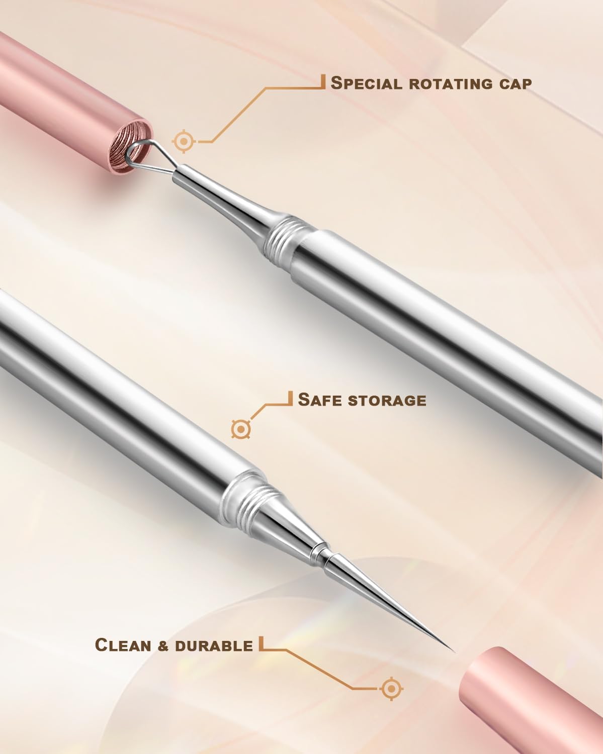 EXTRACTOR DE MILIA Y PUNTOS NEGROS SG NEKOO CON ESTUCHE ROSADO - 5