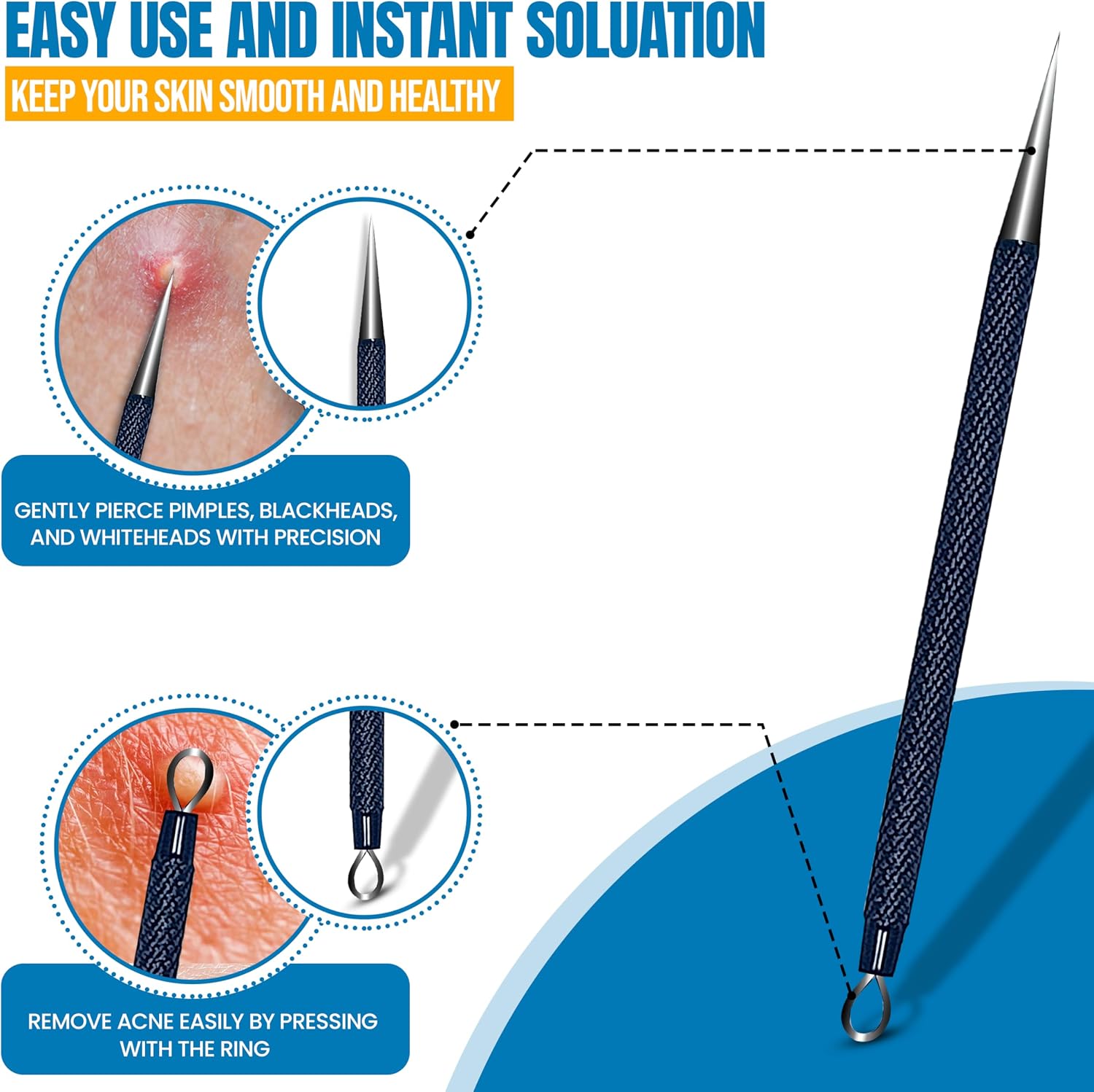 EXTRACTOR DE ESPINILLAS EFAH SPORTS ACERO INOXIDABLE 2 PIEZAS - 2