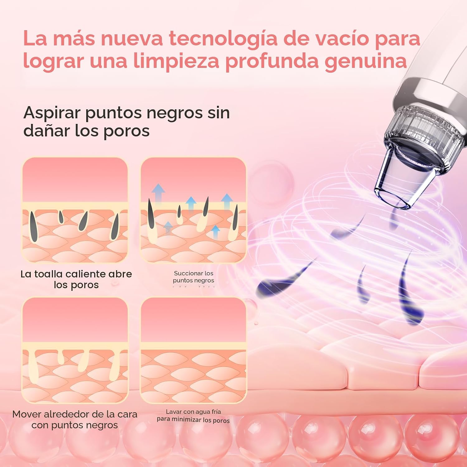 REMOVEDOR DE PUNTOS NEGROS FREESHOW RECARGABLE USB CON SUCCIÓN AJUSTABLE - 5