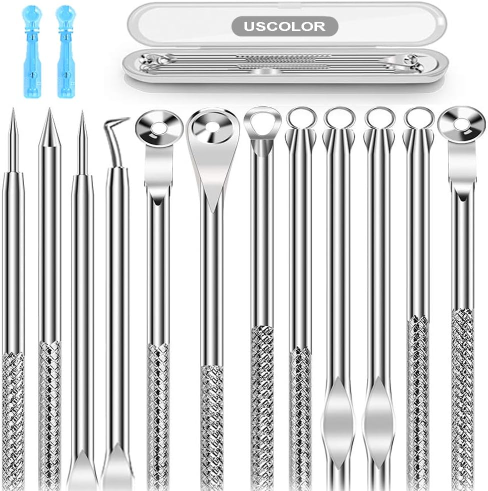 KIT REMOVEDOR DE PUNTOS NEGROS USCOLOR 8 PIEZAS ACERO INOXIDABLE - 1