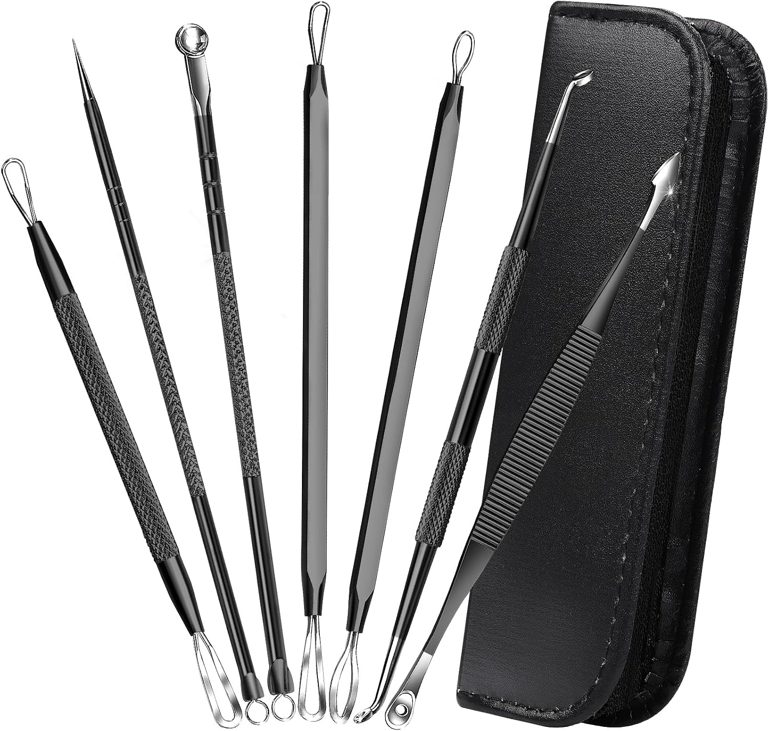 KIT DE HERRAMIENTAS PARA ELIMINAR PUNTOS NEGROS TEENITOR 7 EN 1 ACERO INOXIDABLE - 1