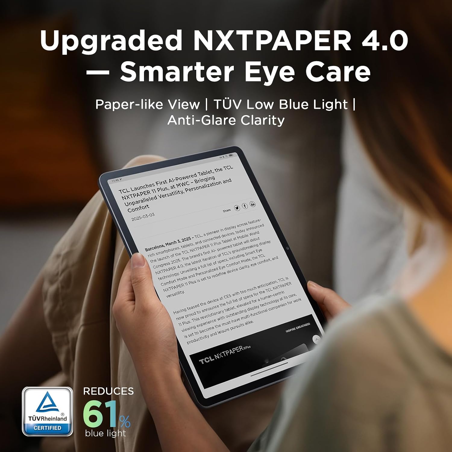 TABLET TCL NXTPAPER 11 PLUS 11.5' 8+256GB NEGRA - 3