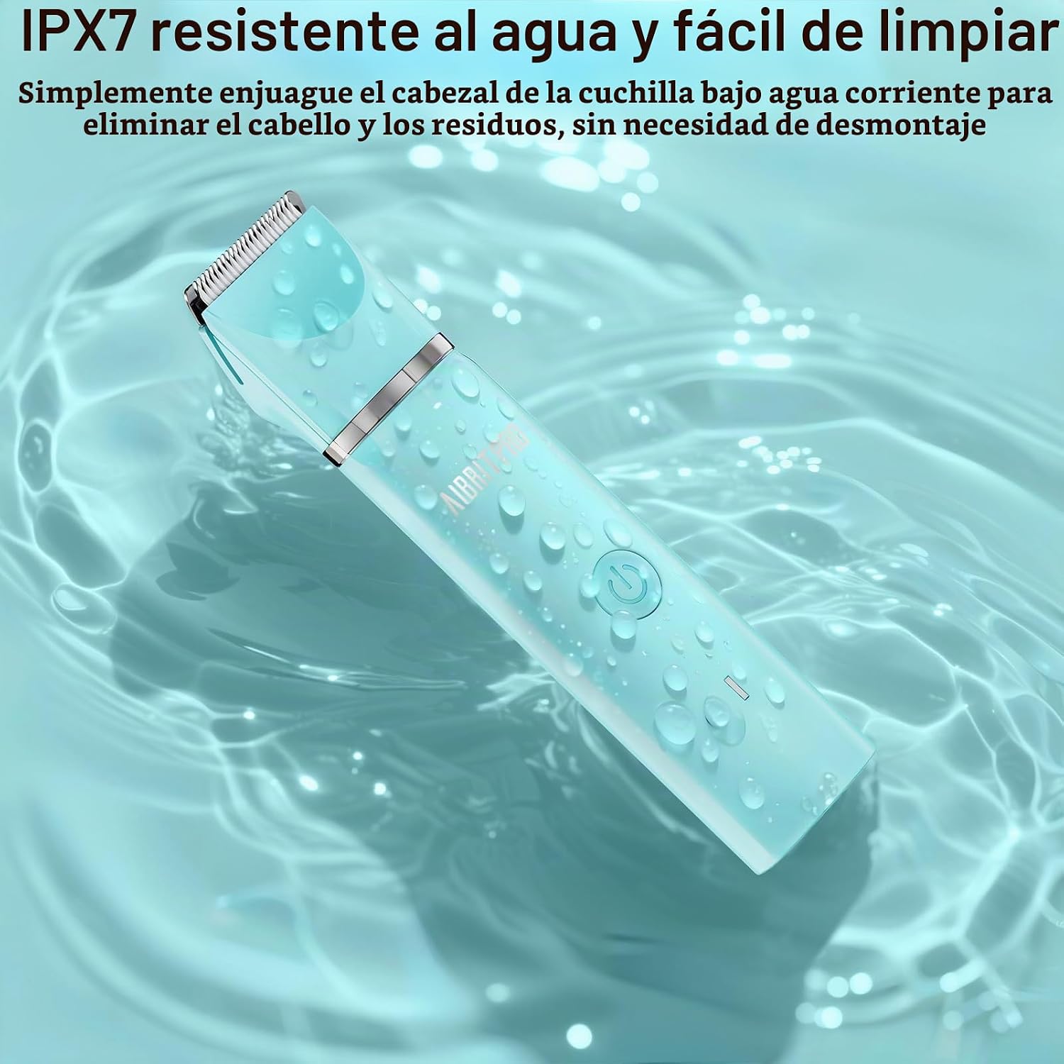 MÁQUINA PARA AFEITAR AIBRIT PRO BIKINI ELÉCTRICA 2 EN 1 AZUL - 4