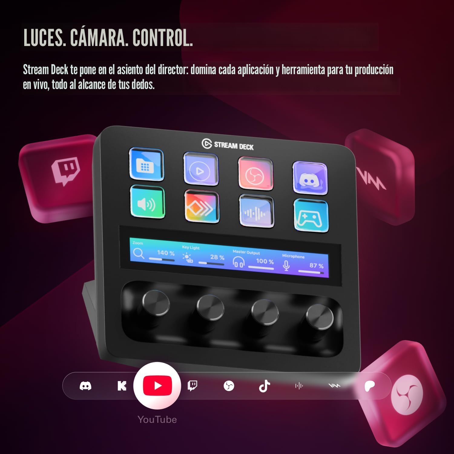 CONTROLADOR DE AUDIO Y MEZCLA ELGATO STREAM DECK + - 2