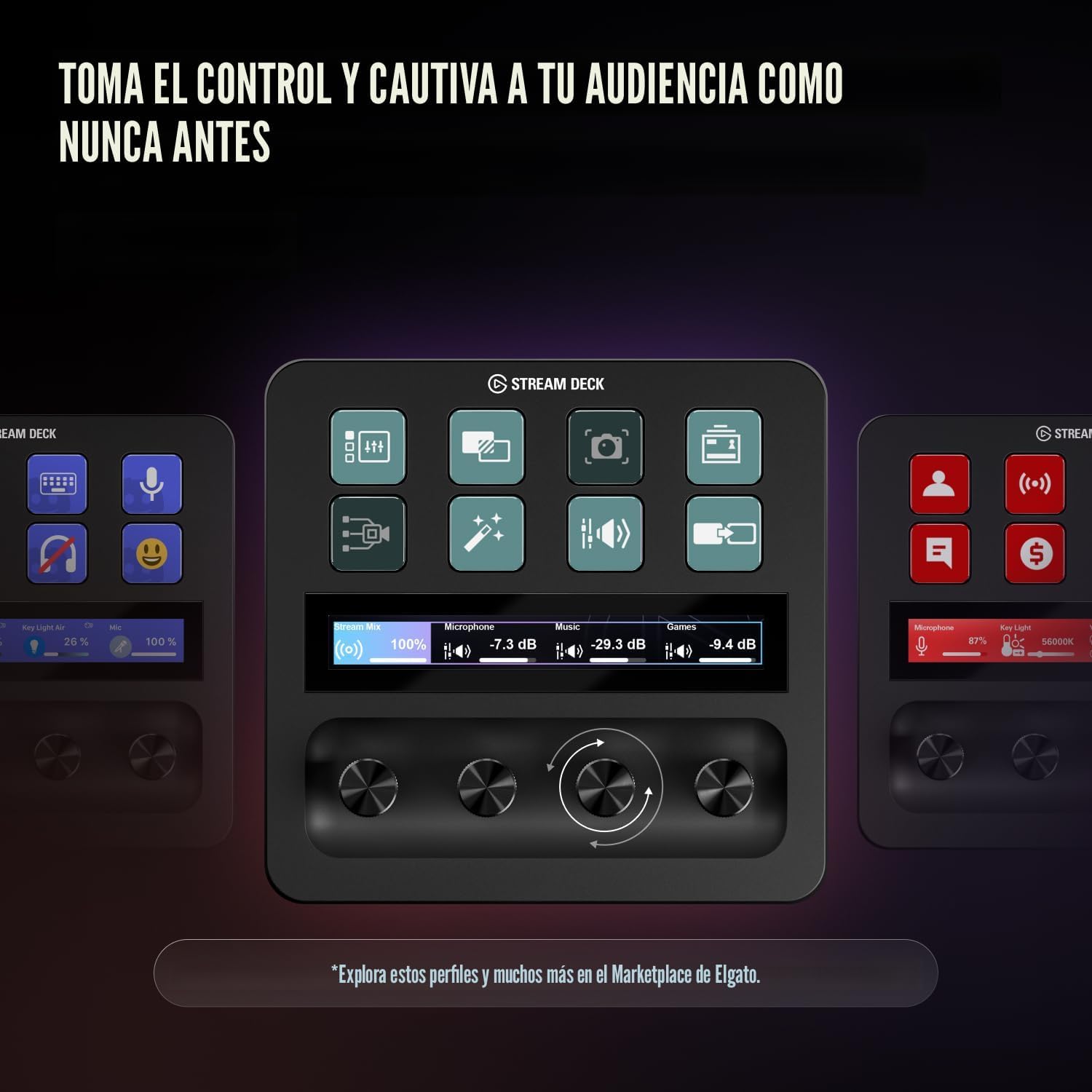 CONTROLADOR DE AUDIO Y MEZCLA ELGATO STREAM DECK + - 3