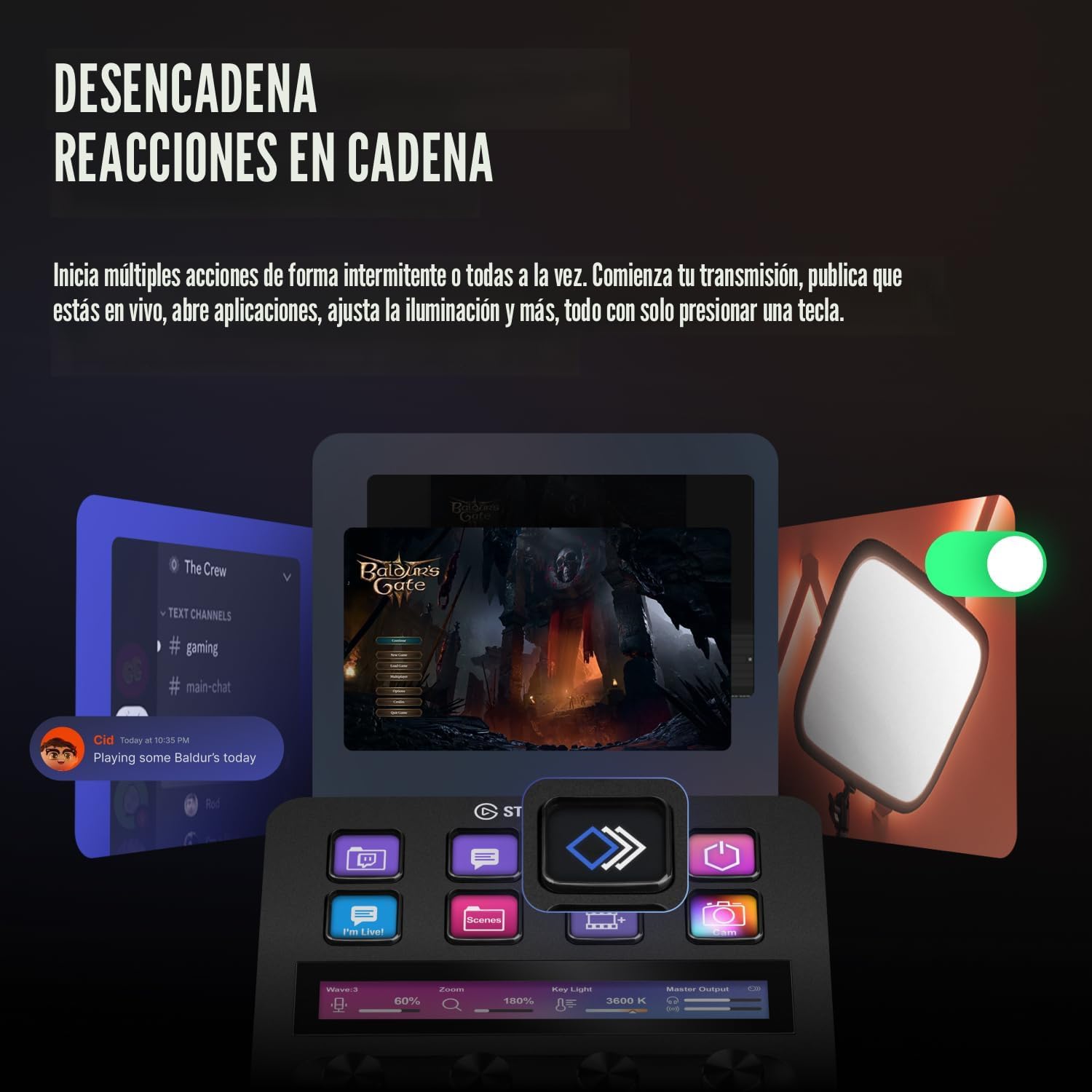 CONTROLADOR DE AUDIO Y MEZCLA ELGATO STREAM DECK + - 5