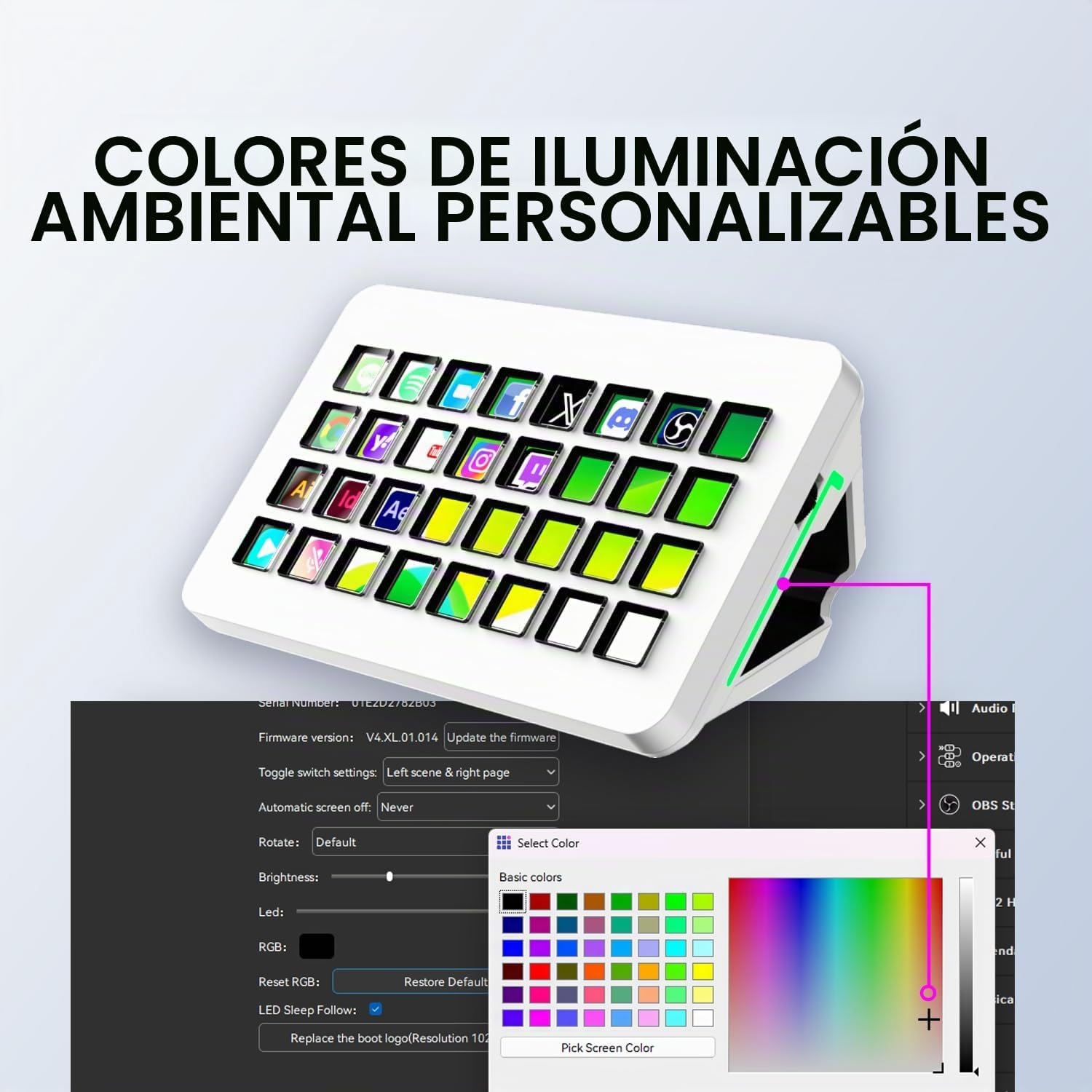 CONTROLADOR DE ESTUDIO TREASLIN STREAM DOCK XL BLANCO - 3