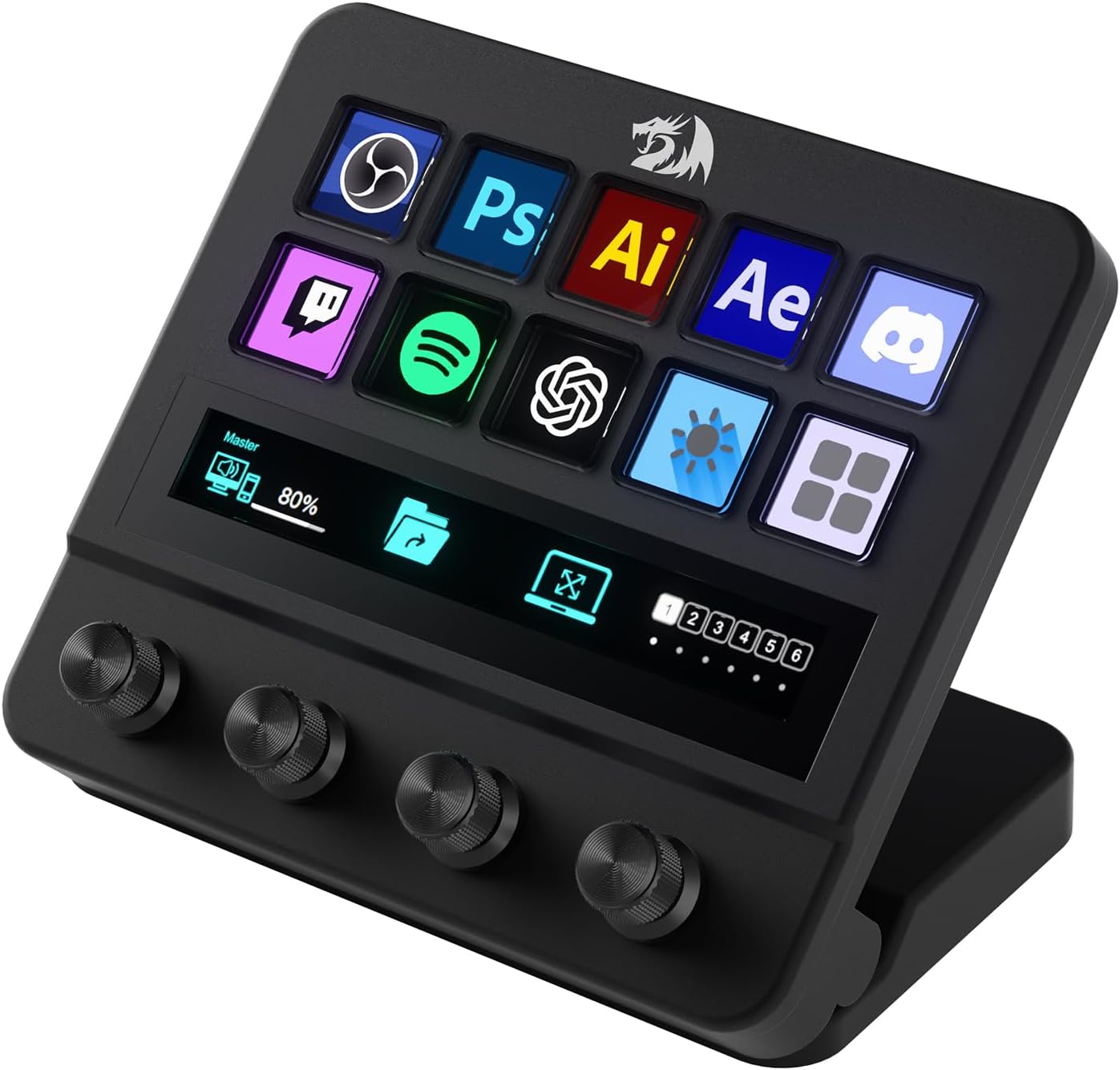 CONTROLADOR DE STREAMING REDRAGON SS552 CON 14 TECLAS PROGRAMABLES Y PANTALLA LCD - 1