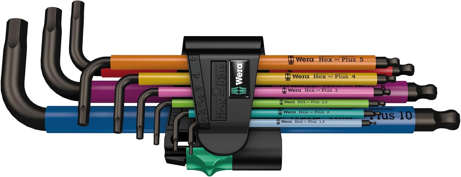 SET DE LLAVES HEXAGONALES WERA 950 SPKL/9 MULTICOLOR 9 PIEZAS - 1