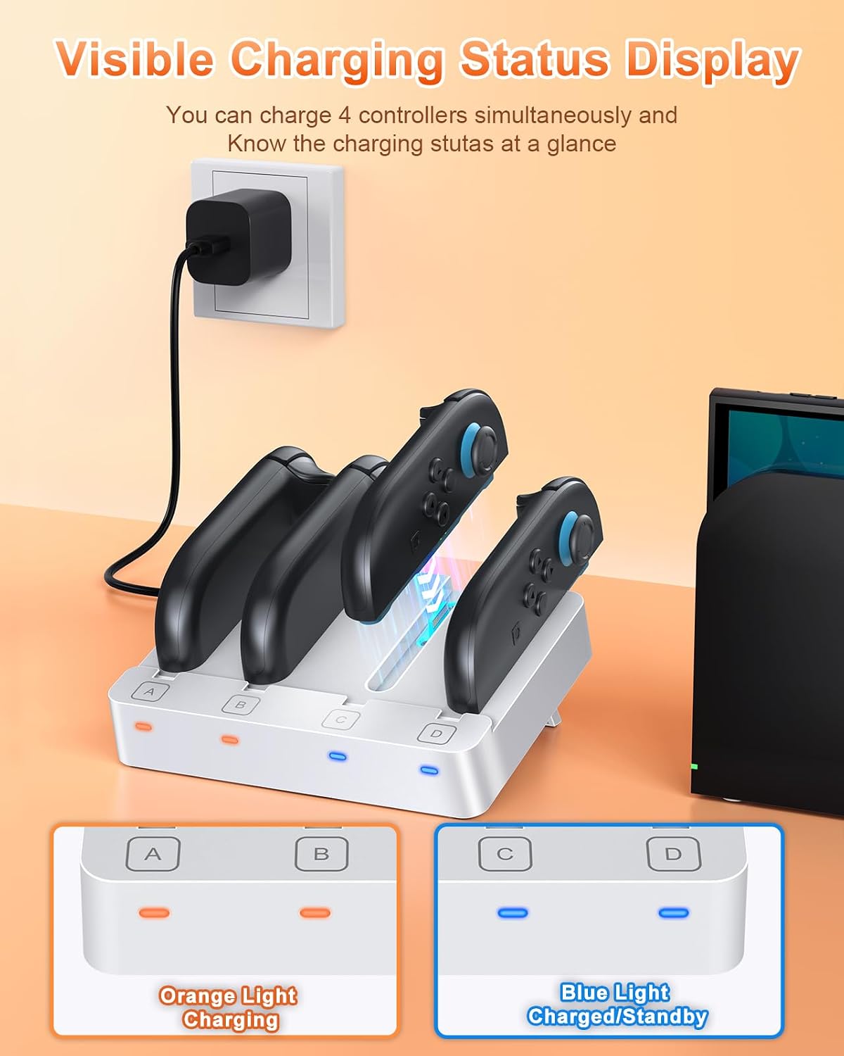 BASE CARGADORA PARA CONTROLES FYOUNG SWITCH 2/1 - 3