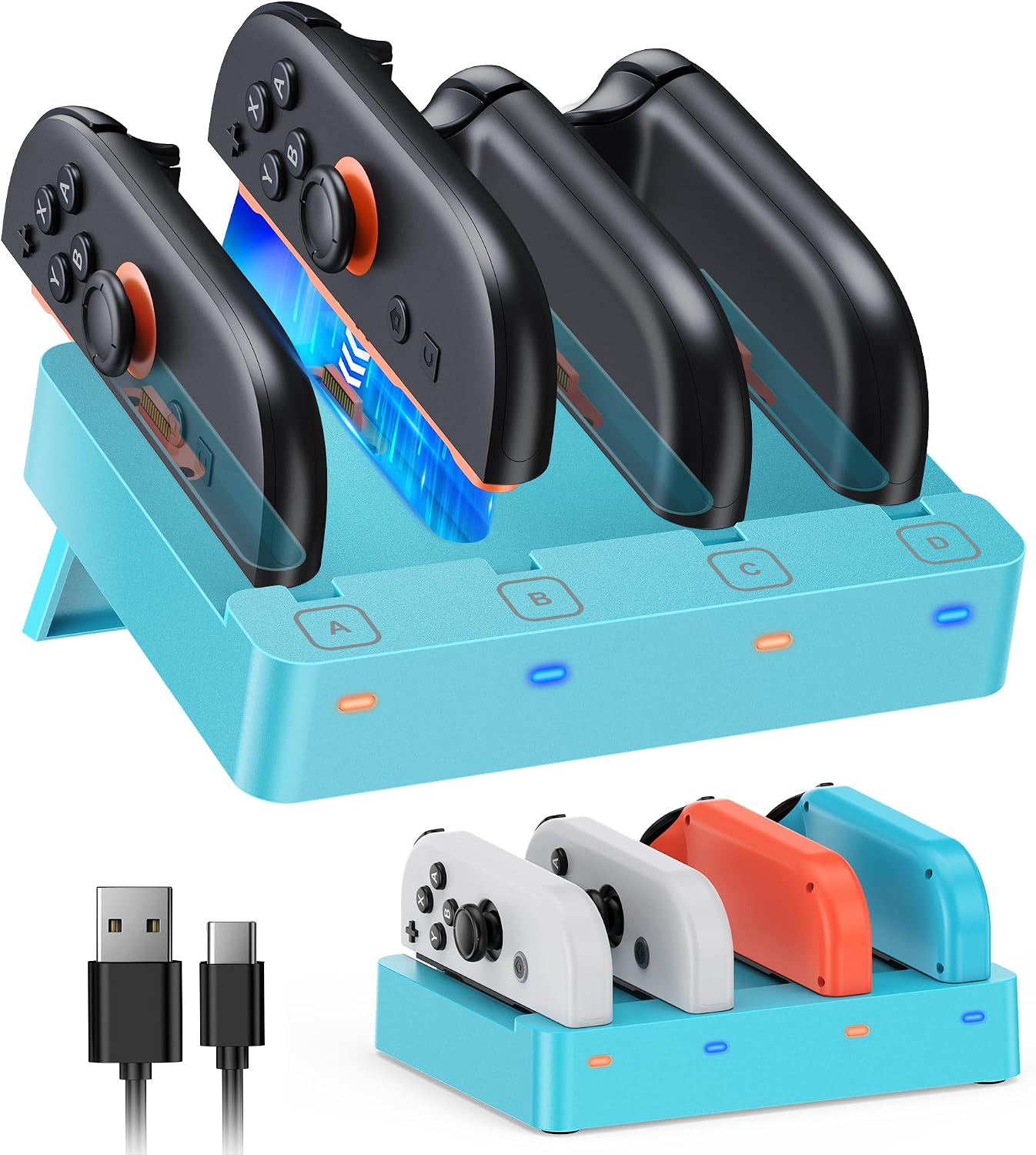 BASE CARGADORA PARA CONTROLES FYOUNG SWITCH 2/1 COMPATIBLE JOYCON - 1