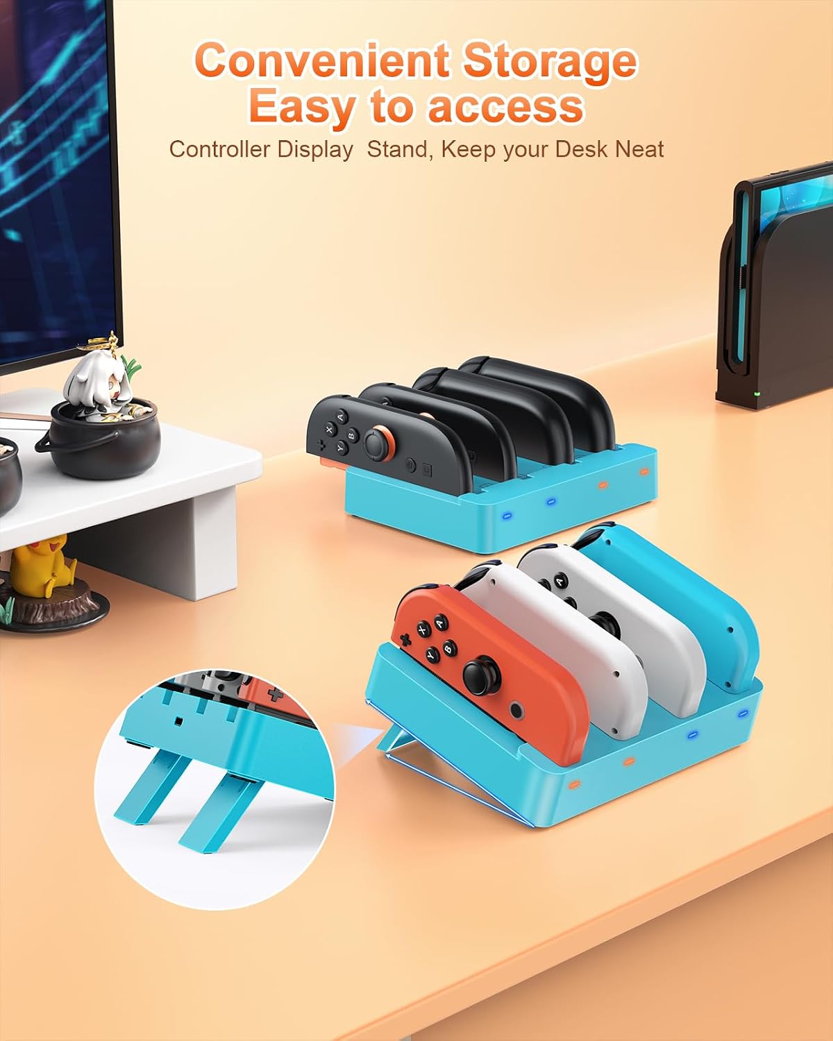 BASE CARGADORA PARA CONTROLES FYOUNG SWITCH 2/1 COMPATIBLE JOYCON - 4