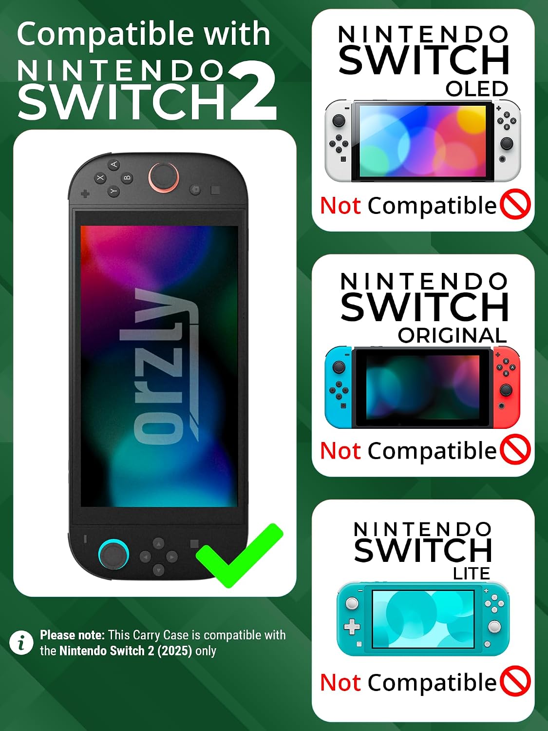 FUNDA ORZLY PARA NINTENDO SWITCH 2 7.9 PULGADAS - 2