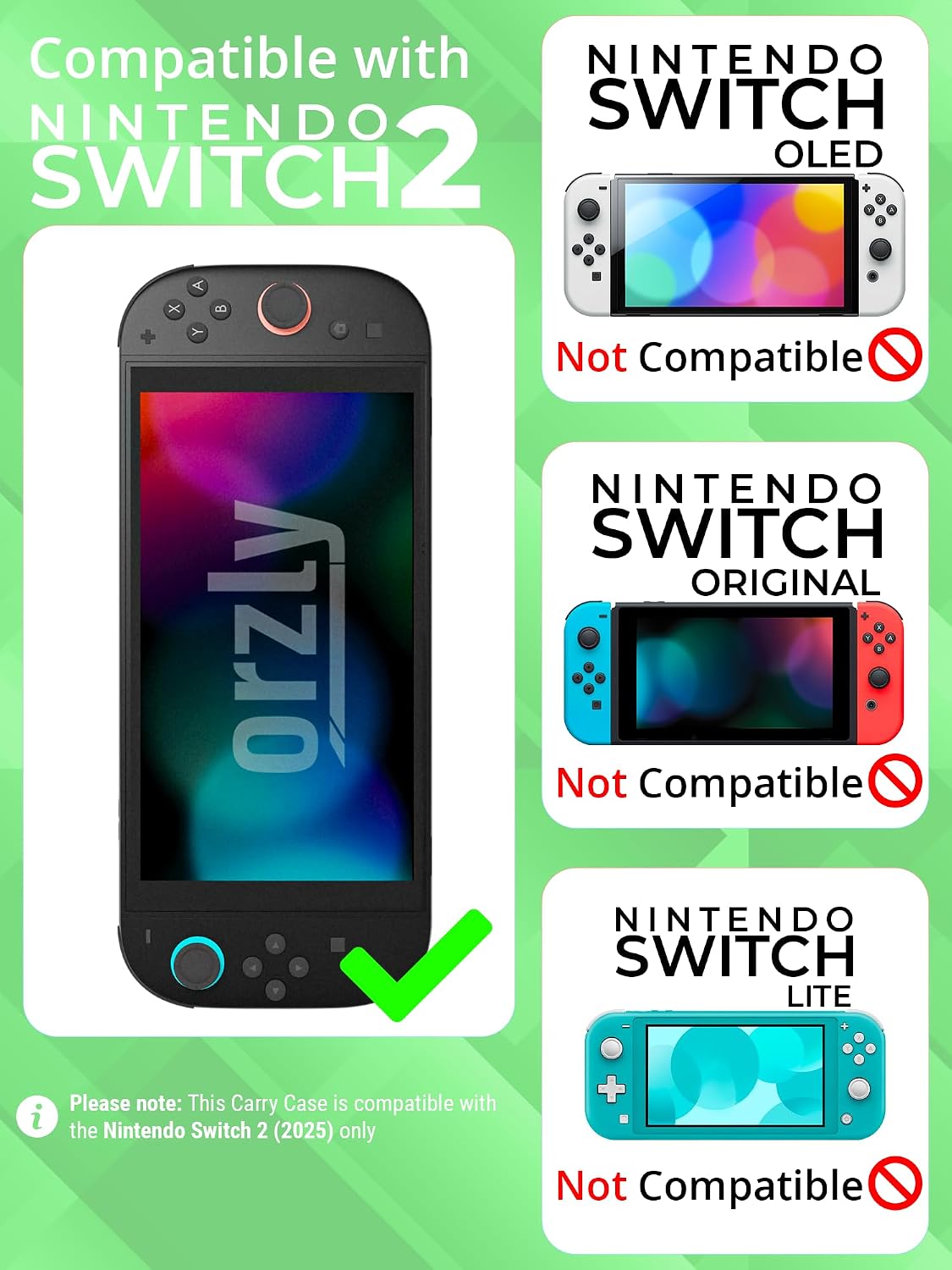 FUNDA ORZLY PARA NINTENDO SWITCH 2 7.9 PULGADAS - 2