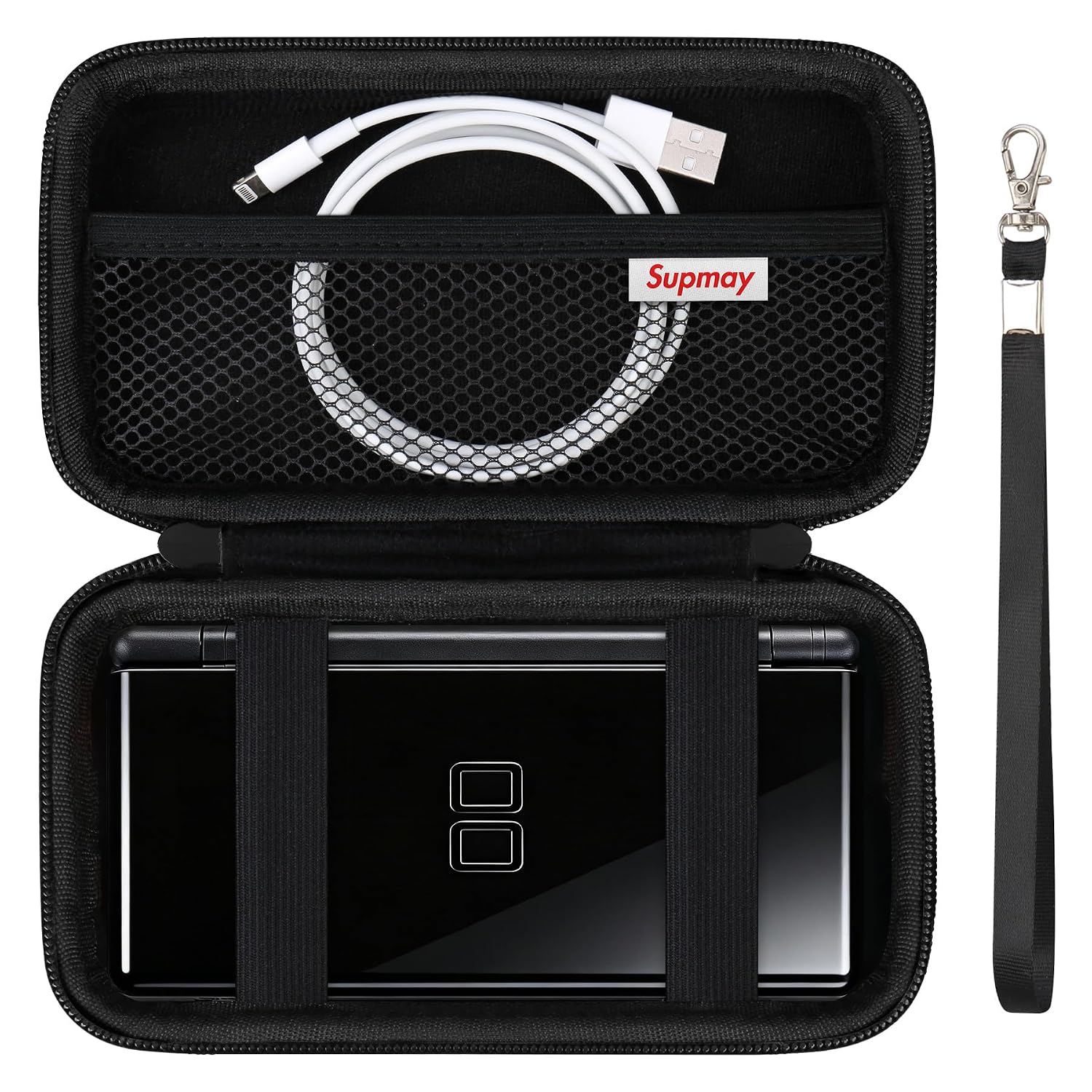 ESTUCHE RÍGIDO SUPMAY PARA NINTENDO DS LITE NEGRO - 1