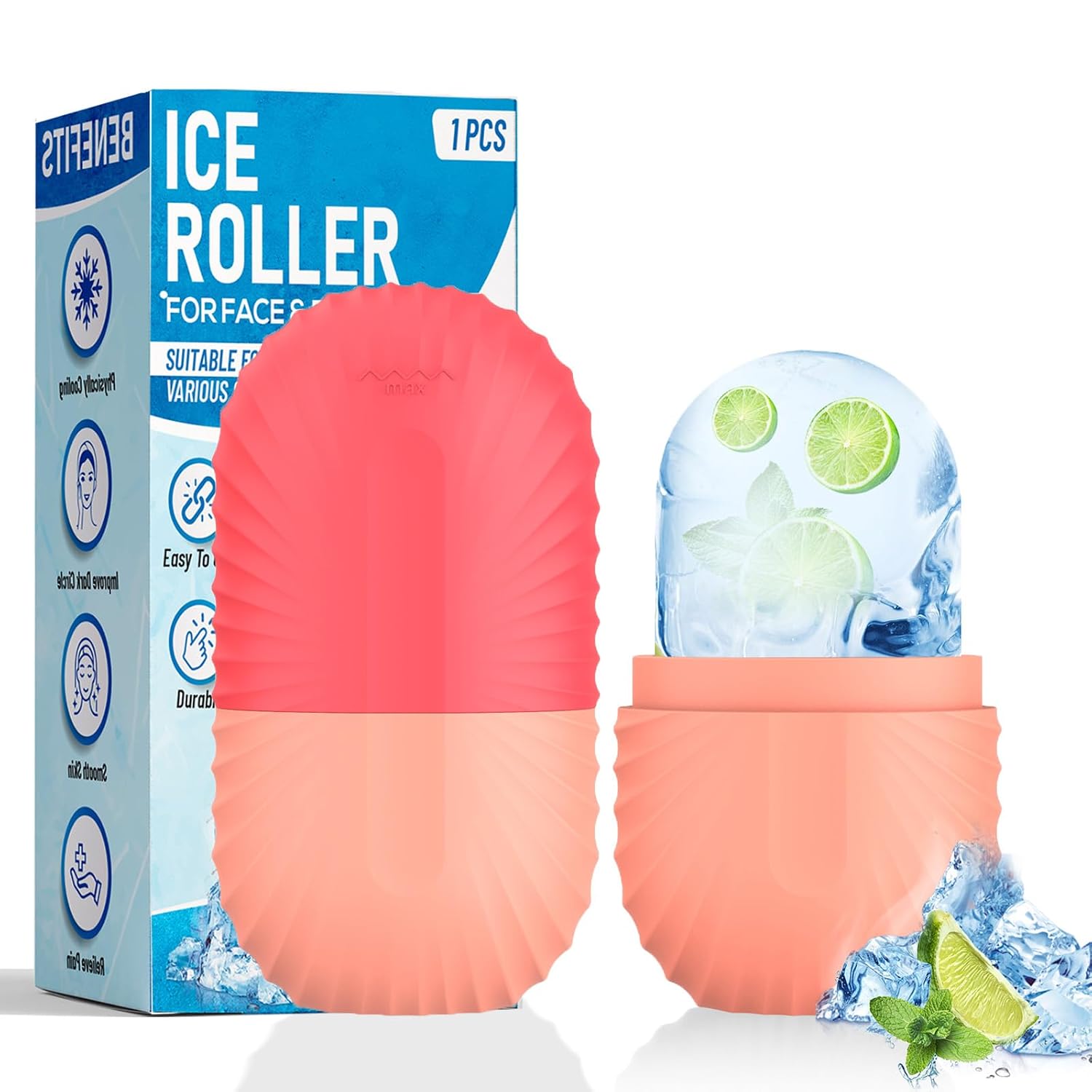 RODILLO DE HIELO PARA ROSTRO Y OJOS ZPU ROSA - 1