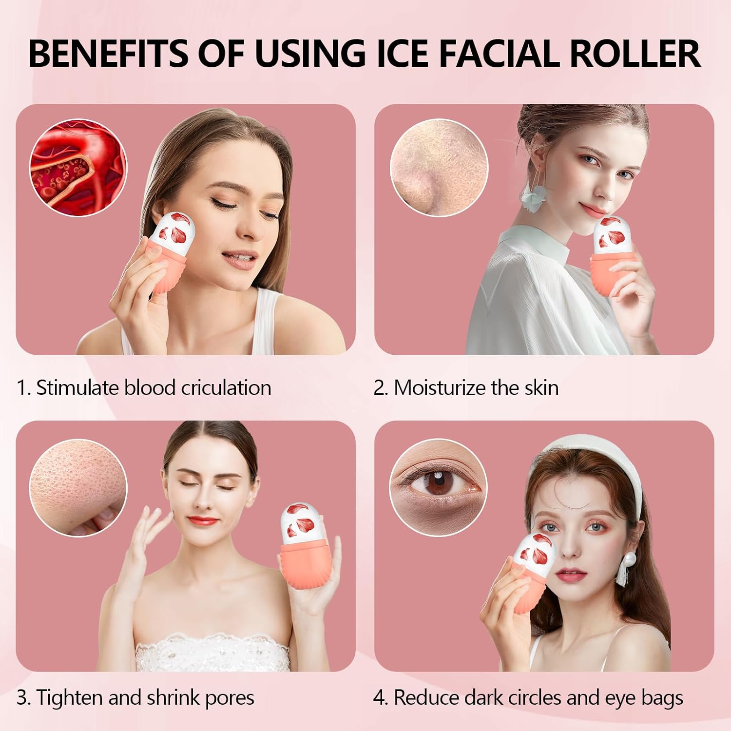 RODILLO DE HIELO PARA ROSTRO Y OJOS ZPU ROSA - 4