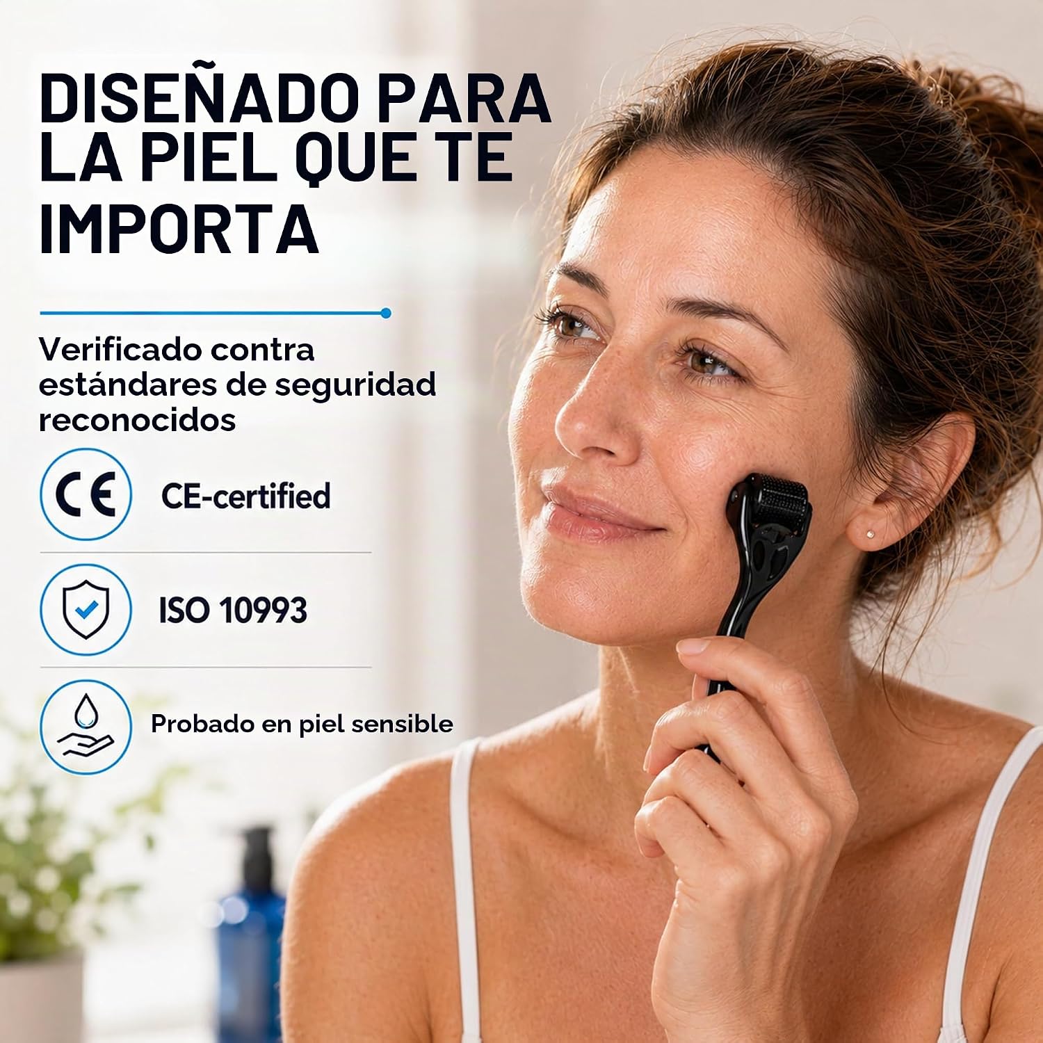 RODILLO DERMA PARA BARBA Y CABELLO TILCARE 0.25MM TITANIO - 4