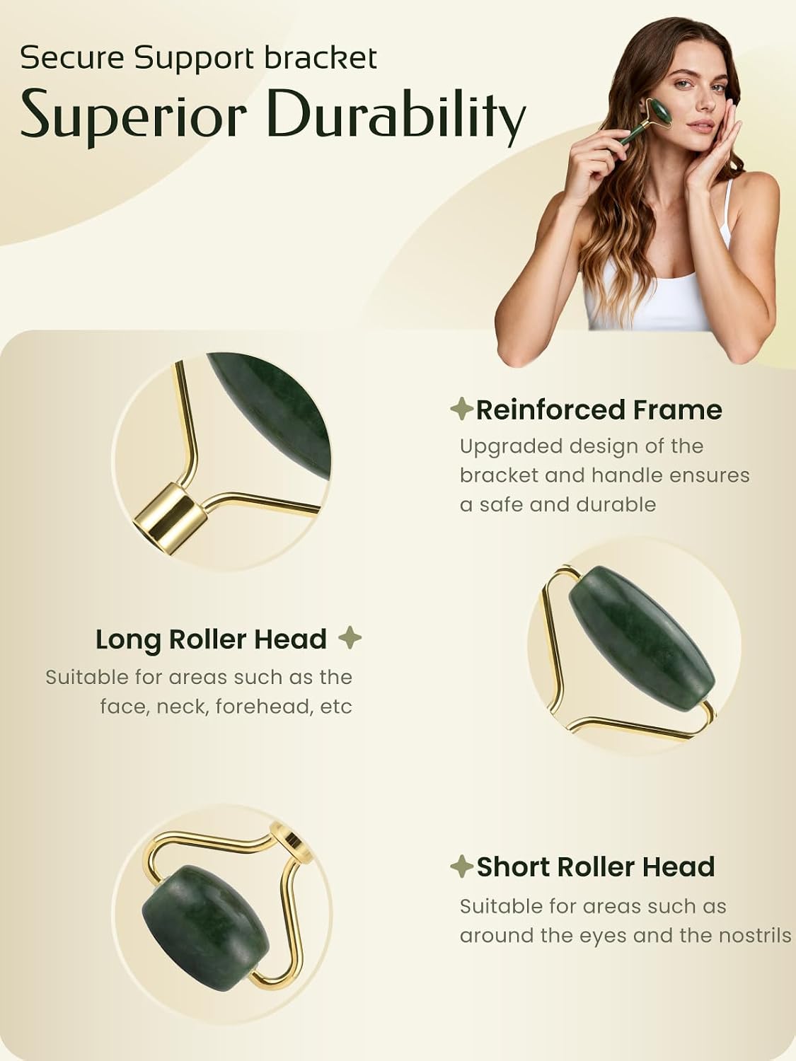 SET DE HERRAMIENTAS FACIALES TOPHLD JADE ROLLER Y GUA SHA - 4