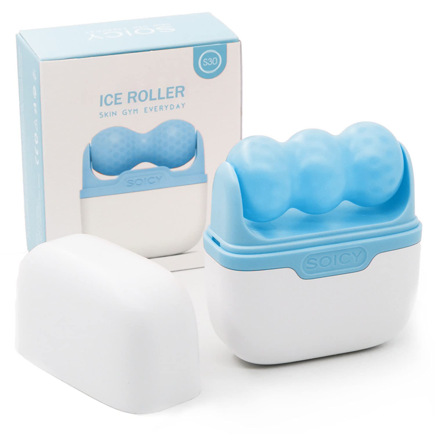 RODILLO DE HIELO PARA ROSTRO Y OJOS LEESHINE AZUL CON ESTUCHE DE VIAJE - 1
